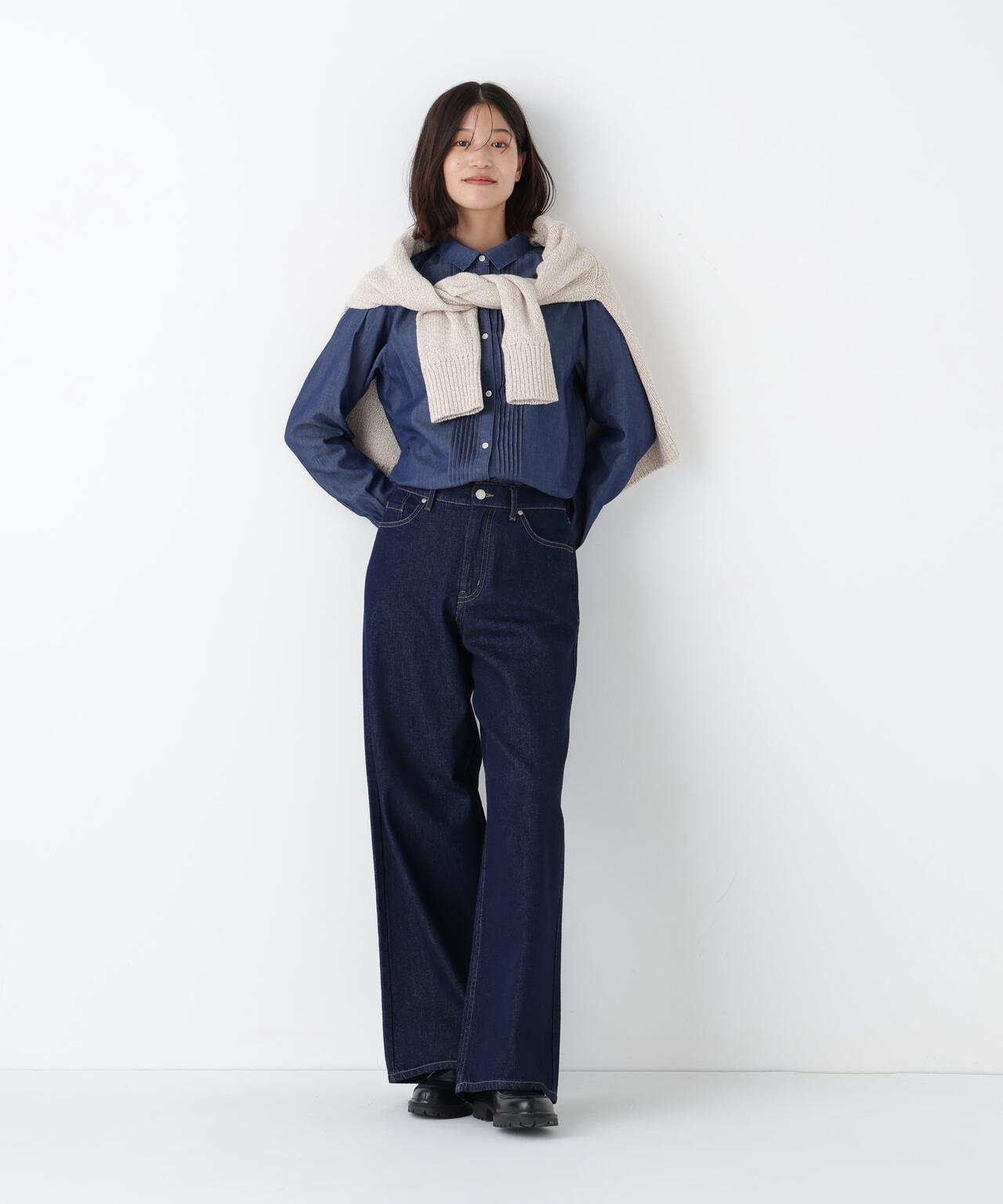 ＭＩＸヤーンクルーネックカーディガン