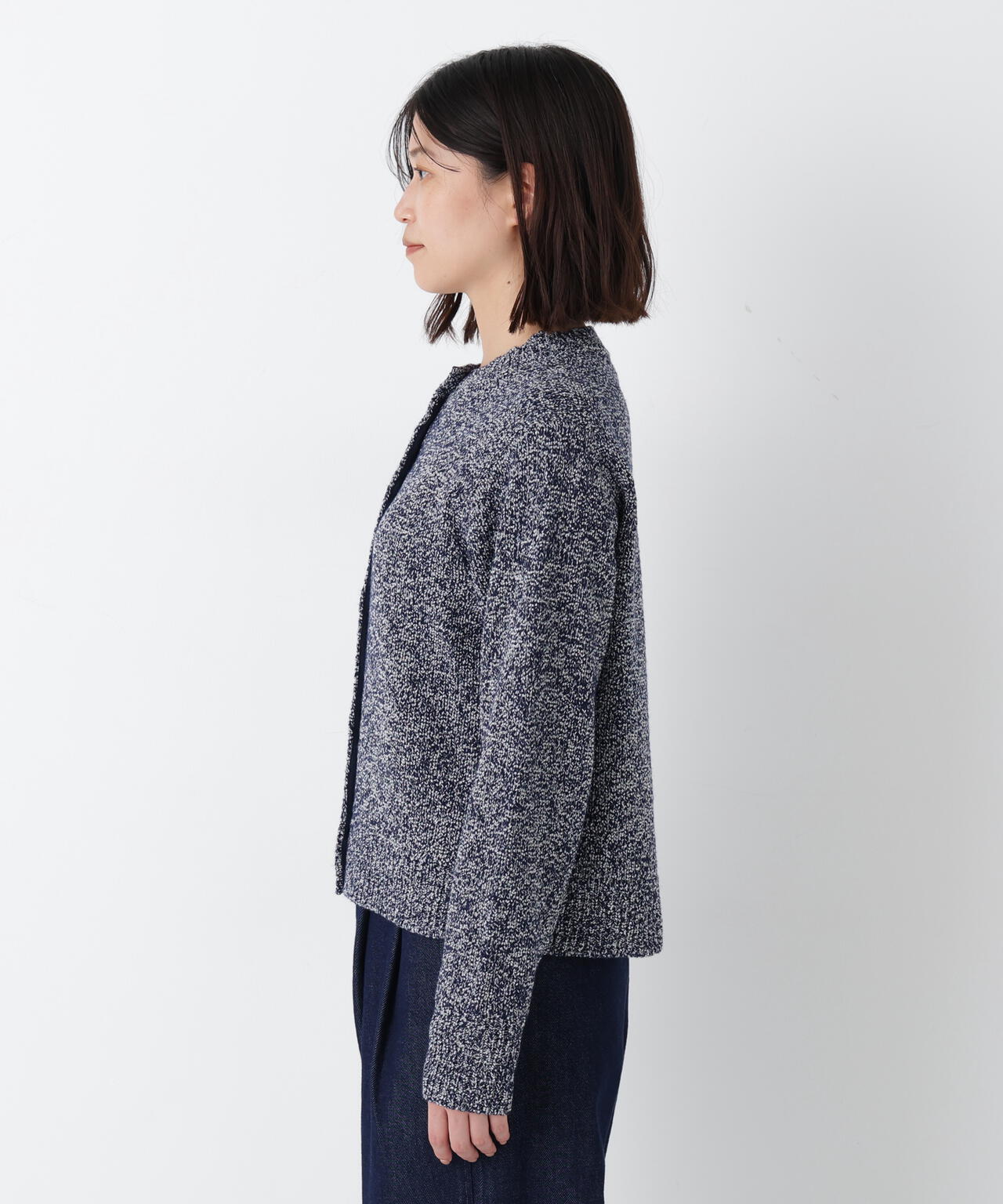 ＭＩＸヤーンクルーネックカーディガン