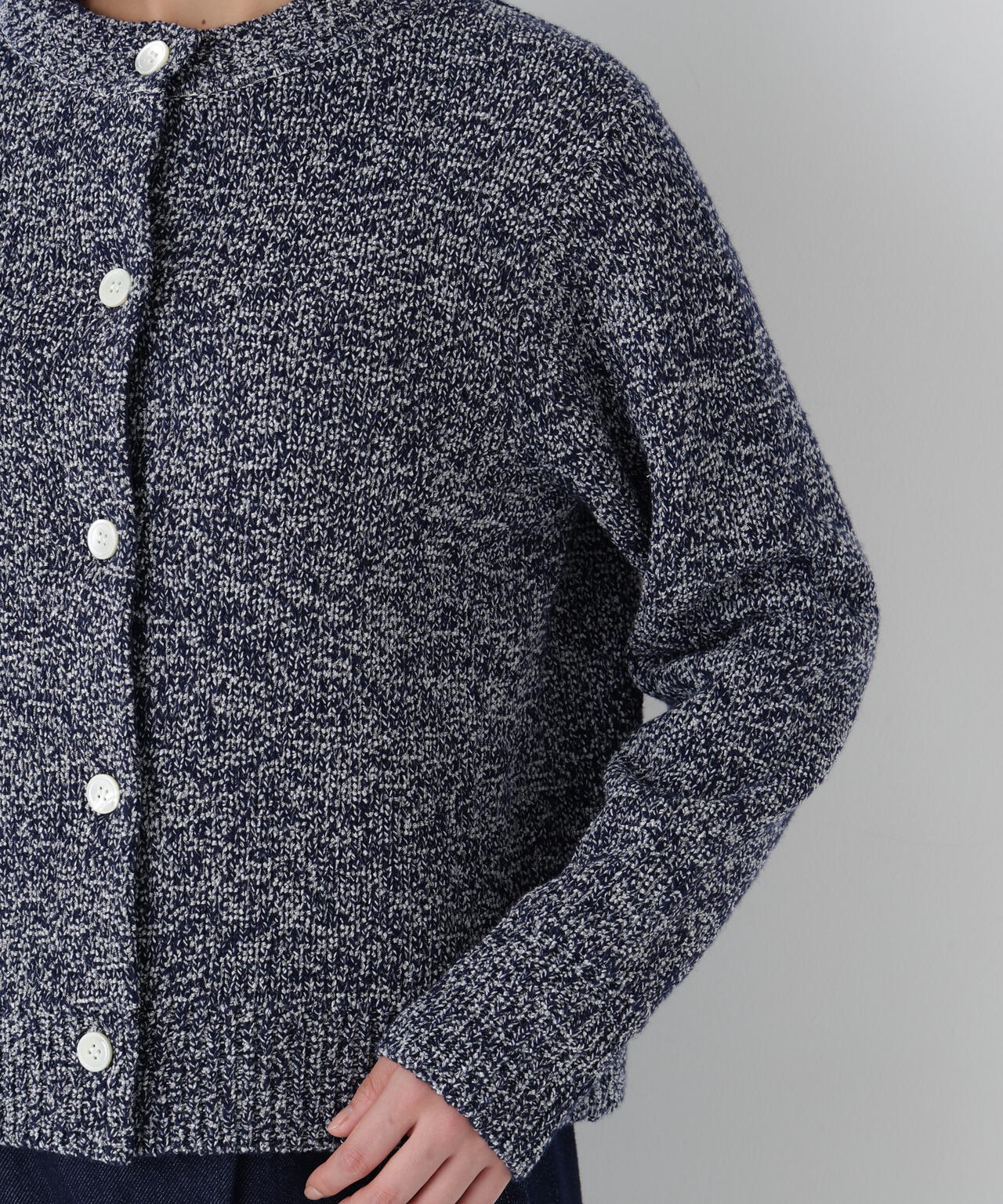 ＭＩＸヤーンクルーネックカーディガン