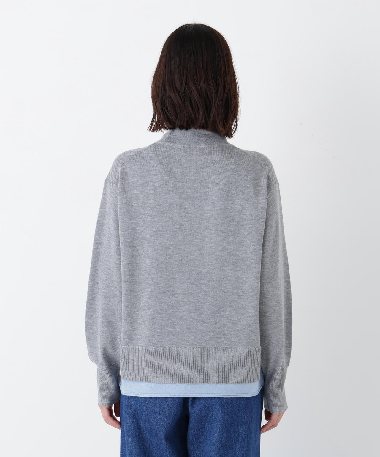 ウールＭＩＸハイゲージバイカラータートルＰ／Ｏ