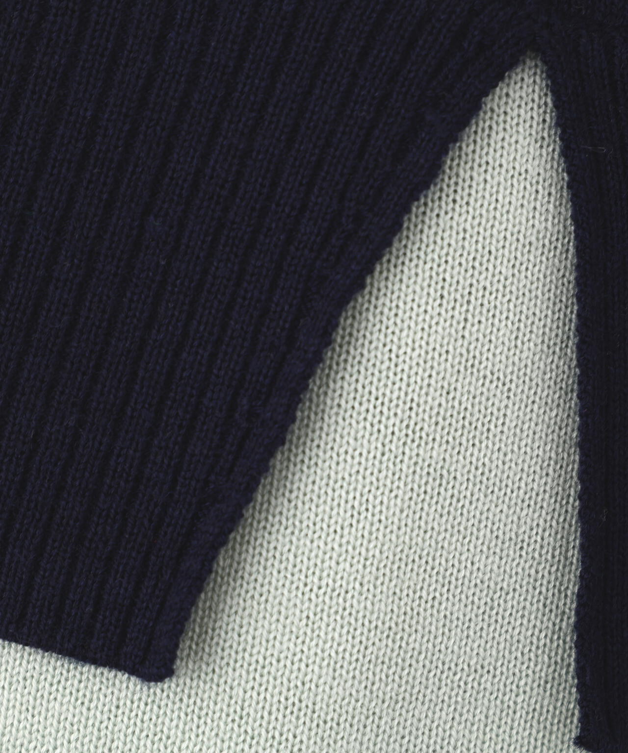 ウールＭＩＸハイゲージバイカラータートルＰ／Ｏ