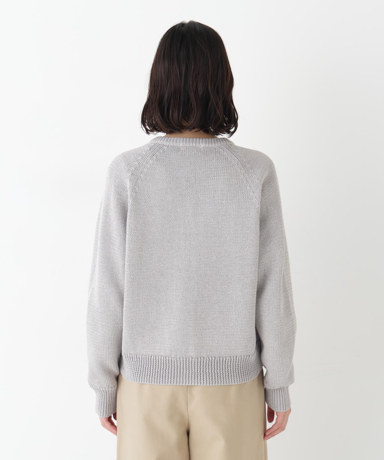 ≪定番 / 洗える≫ギマコットンキーネックニットカーディガン | human