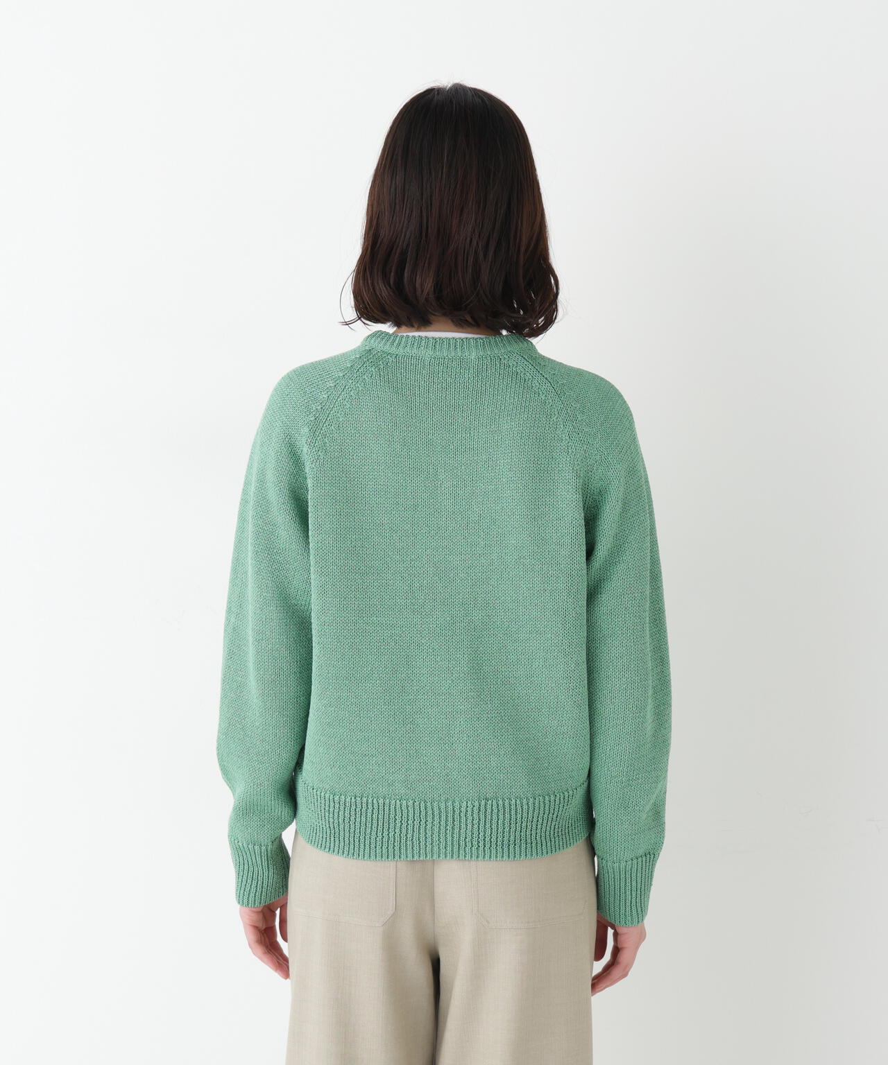 希少★美品★45r ギマ梅小紋ニットカーディガン　コットン100% GIMA COTTON KNIT CARDIGAN 〈CREW NECK〉 - Yonetomi STORE ONLINE