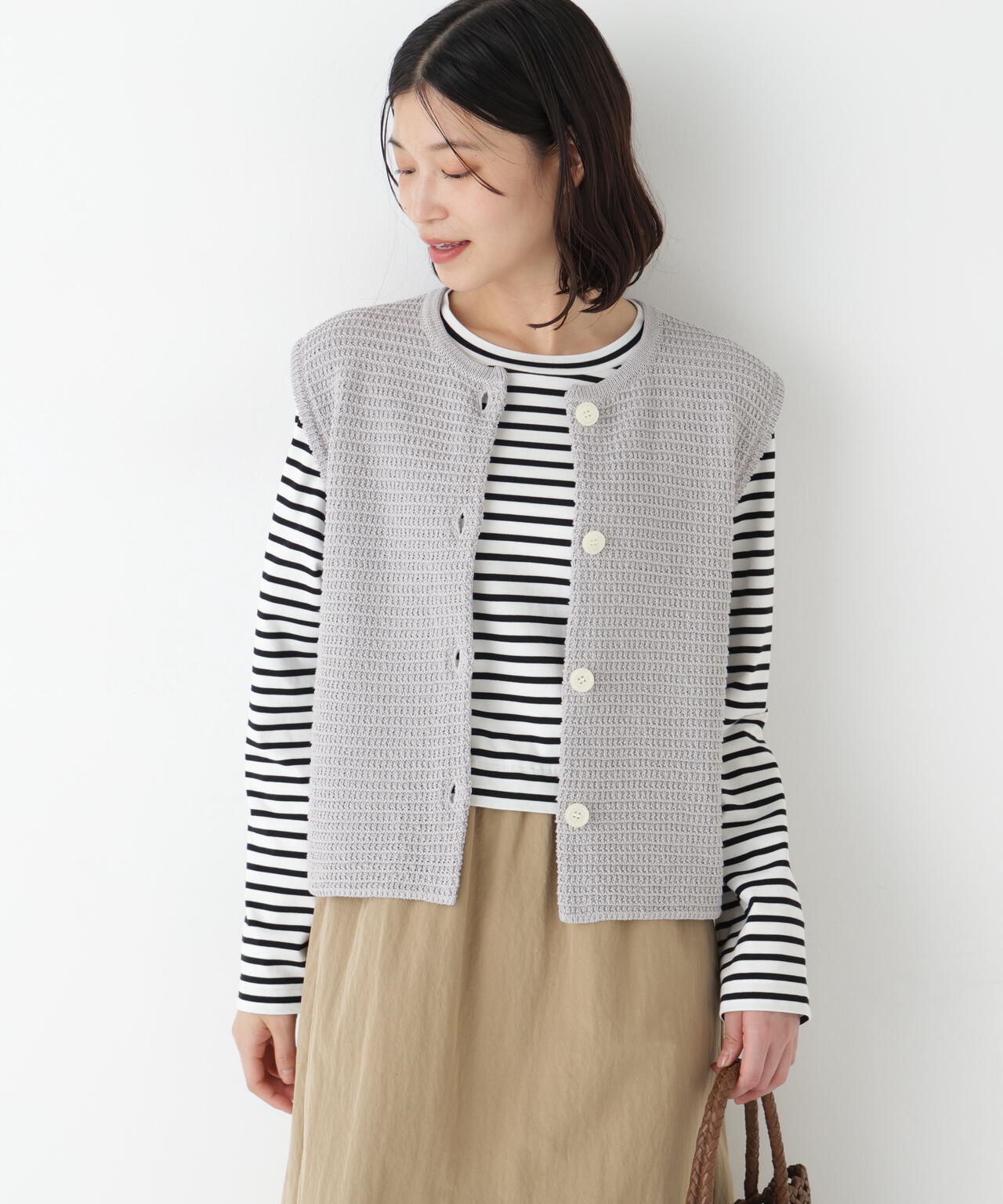 ギマコットン地柄ベスト