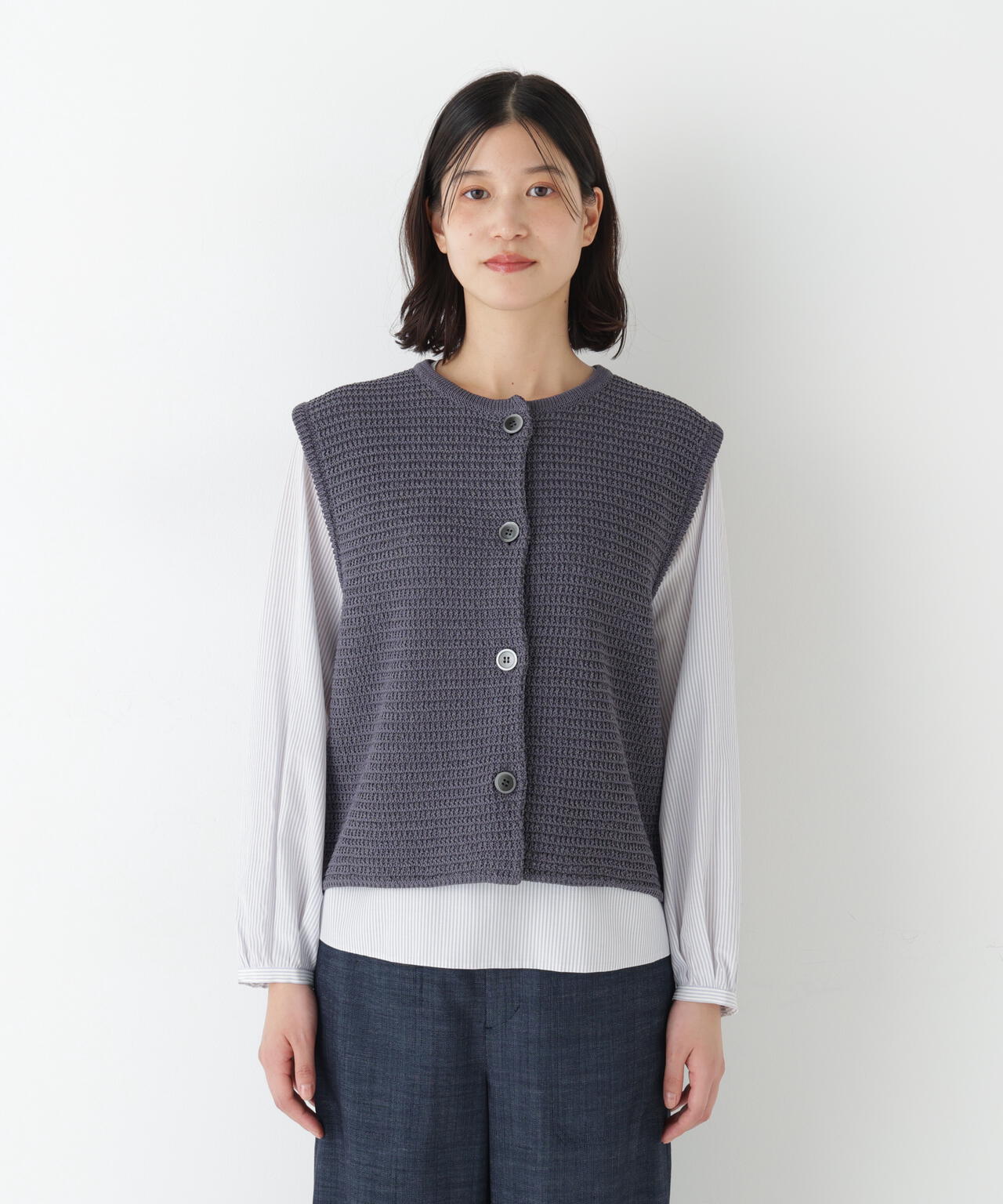 ギマコットン地柄ベスト