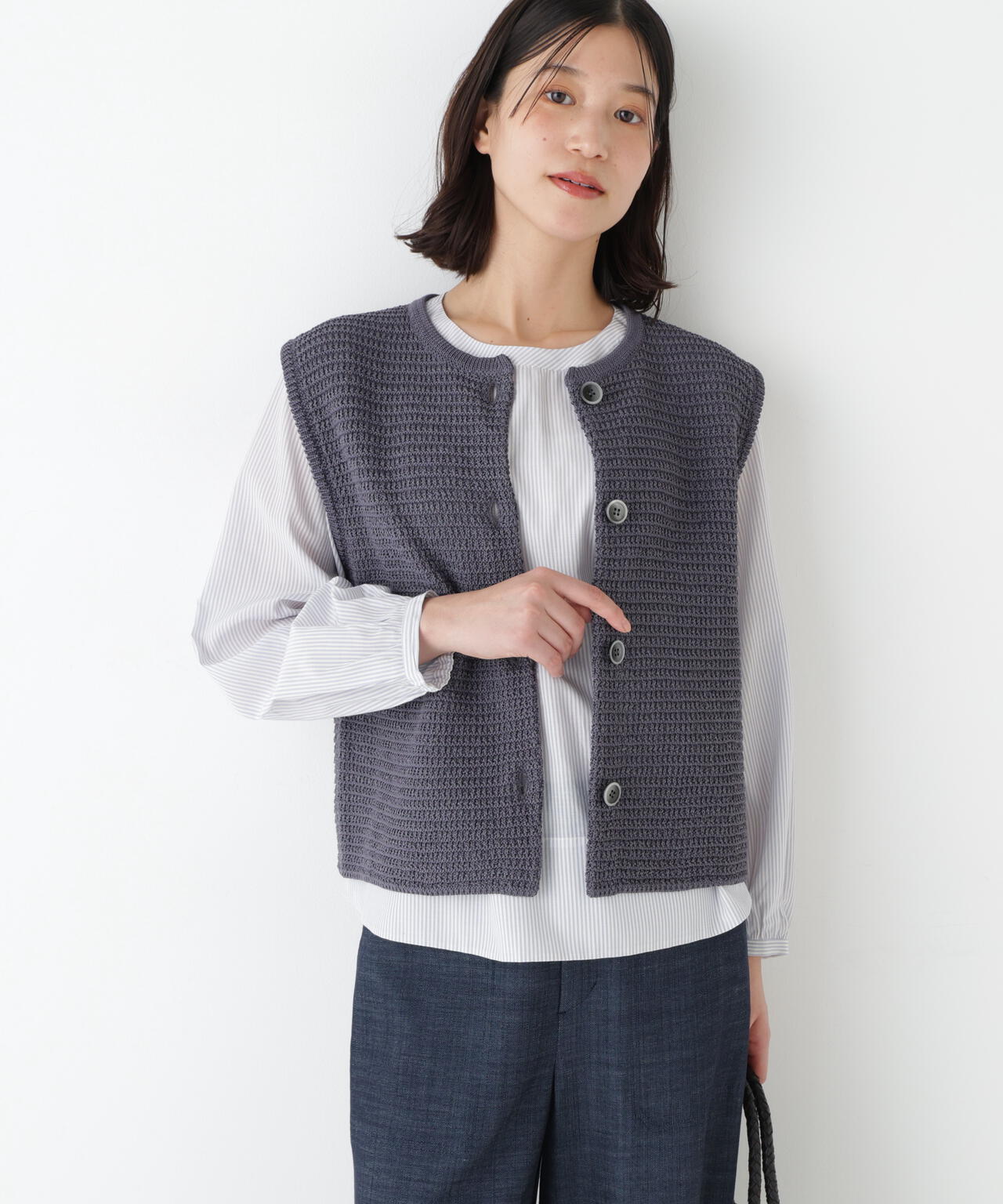 ギマコットン地柄ベスト