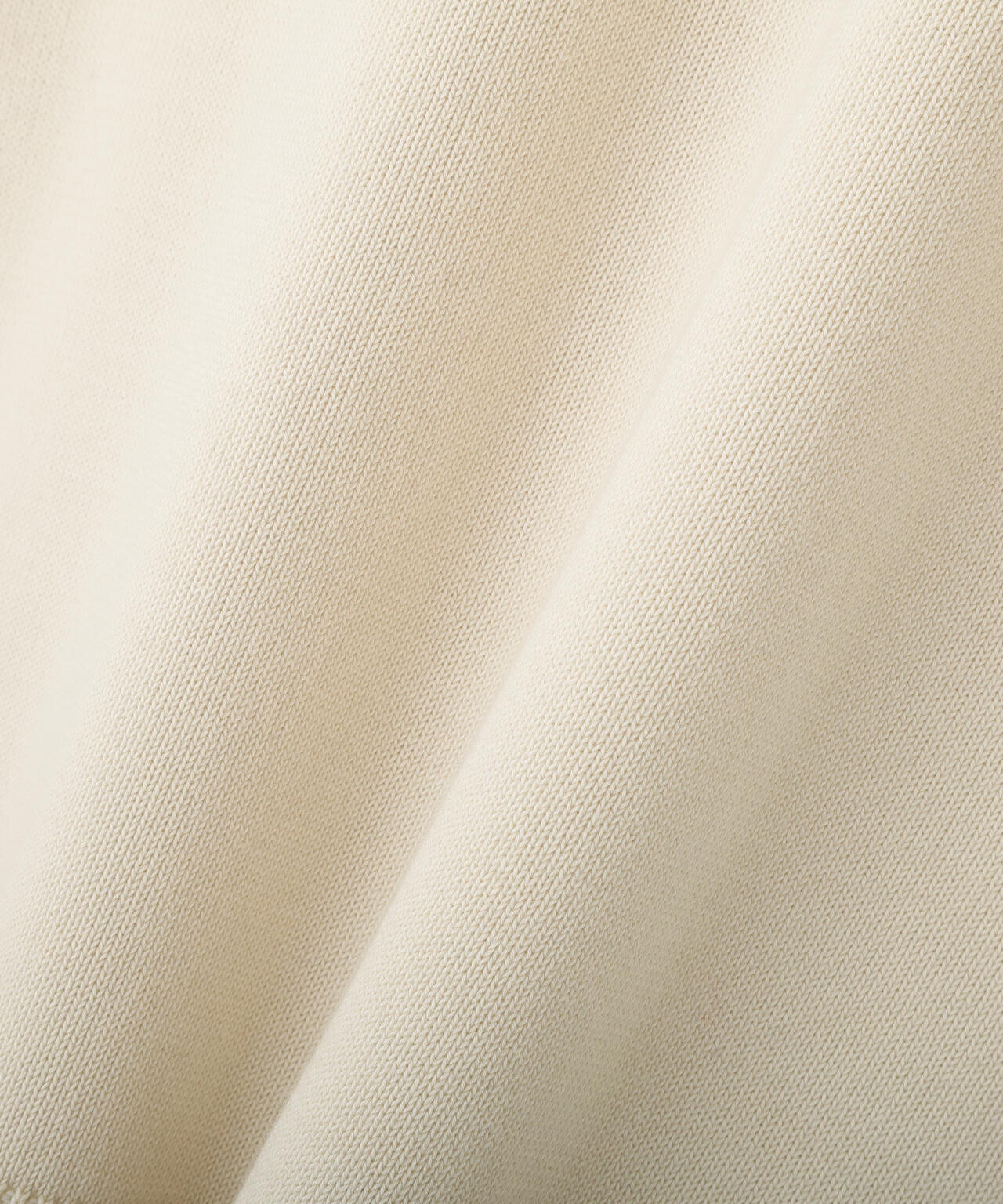 オーガニックコットン混プレーティング前立フリルプルオーバー