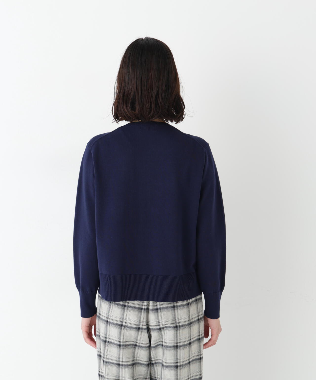 オーガニックコットン混プレーティング前立フリルプルオーバー