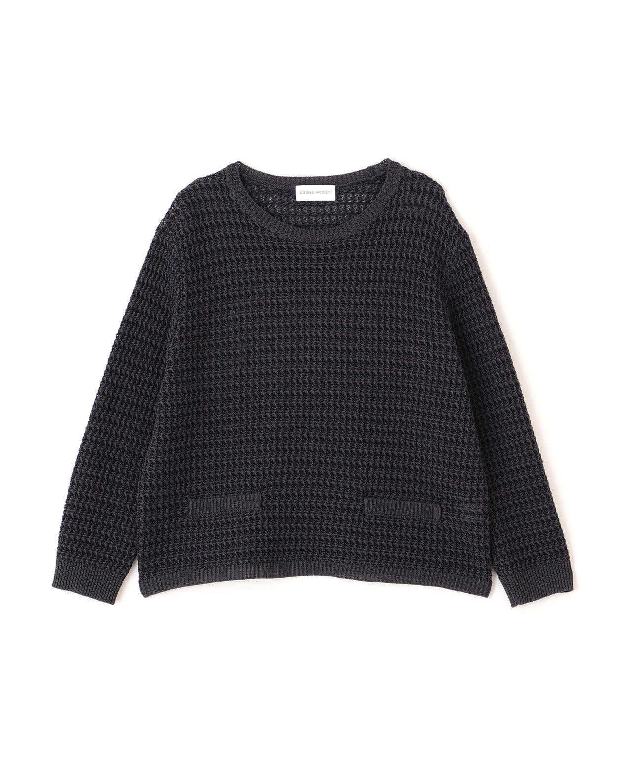 《名品 / 洗える》ミドルゲージ ギマ ミックスニットプルオーバー