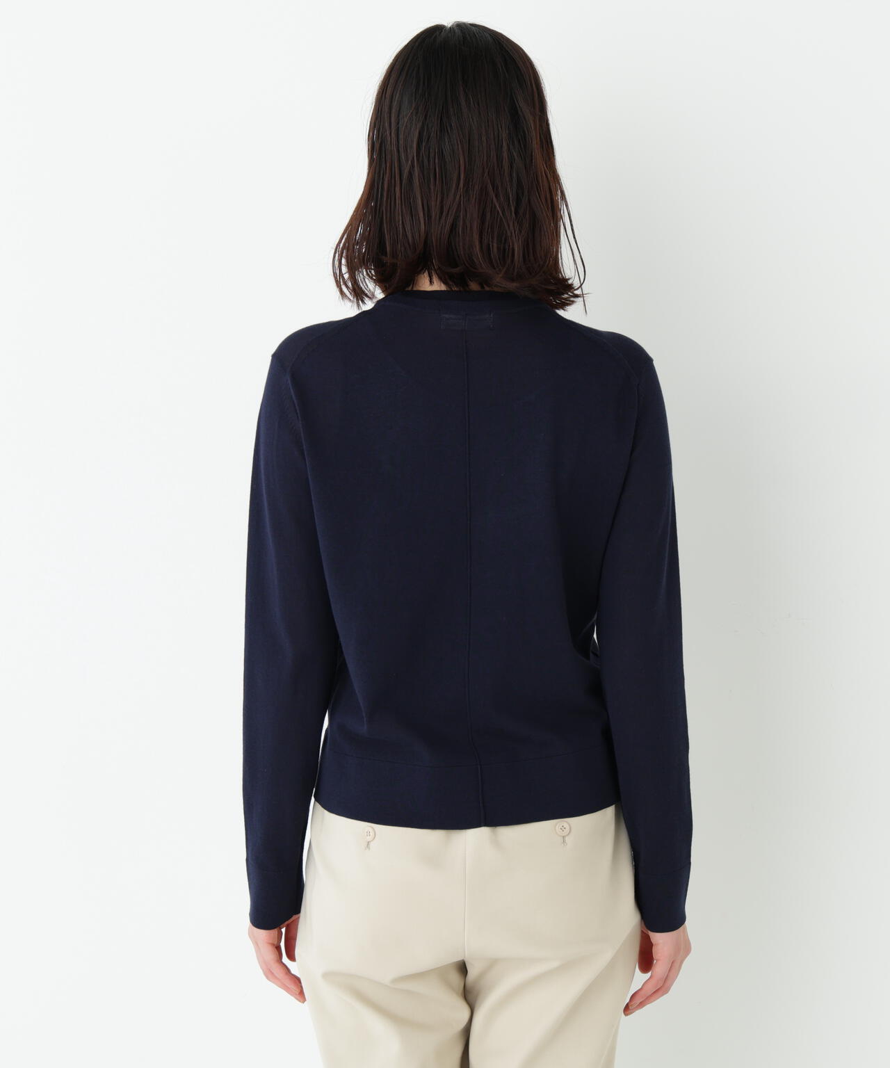 ネックダブルプルオーバーニット