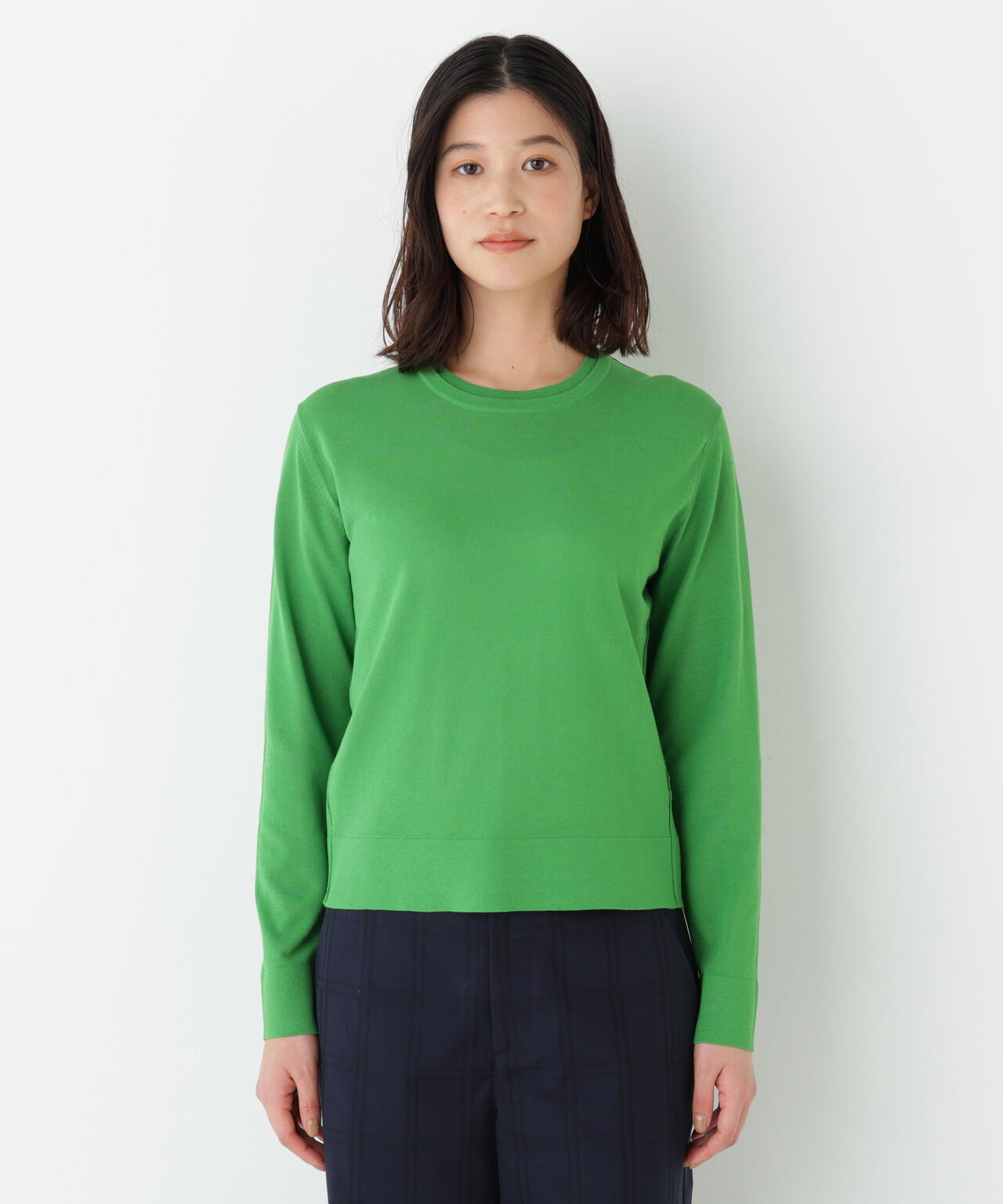 ネックダブルプルオーバーニット