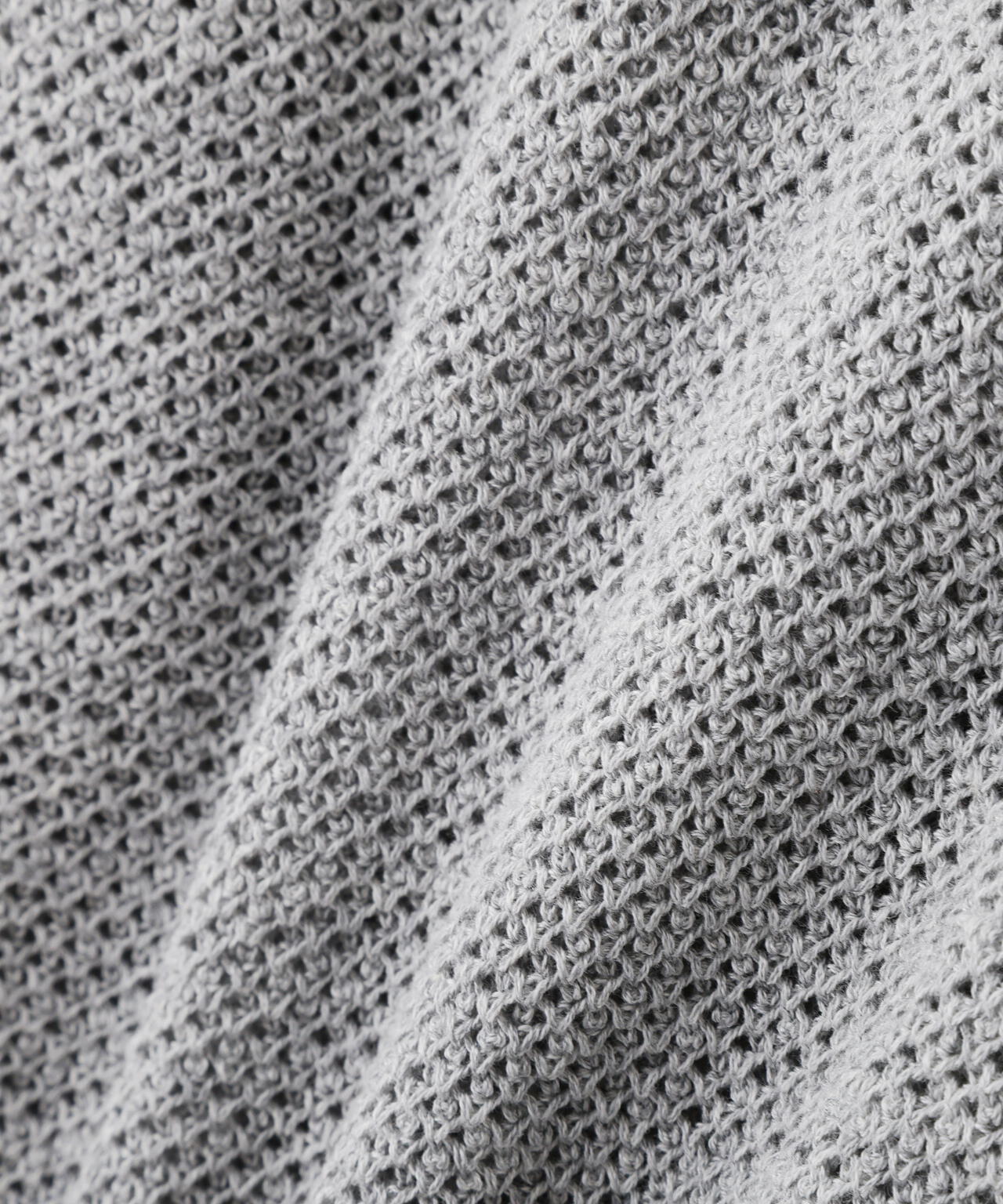 メッシュ柄ニットジレ