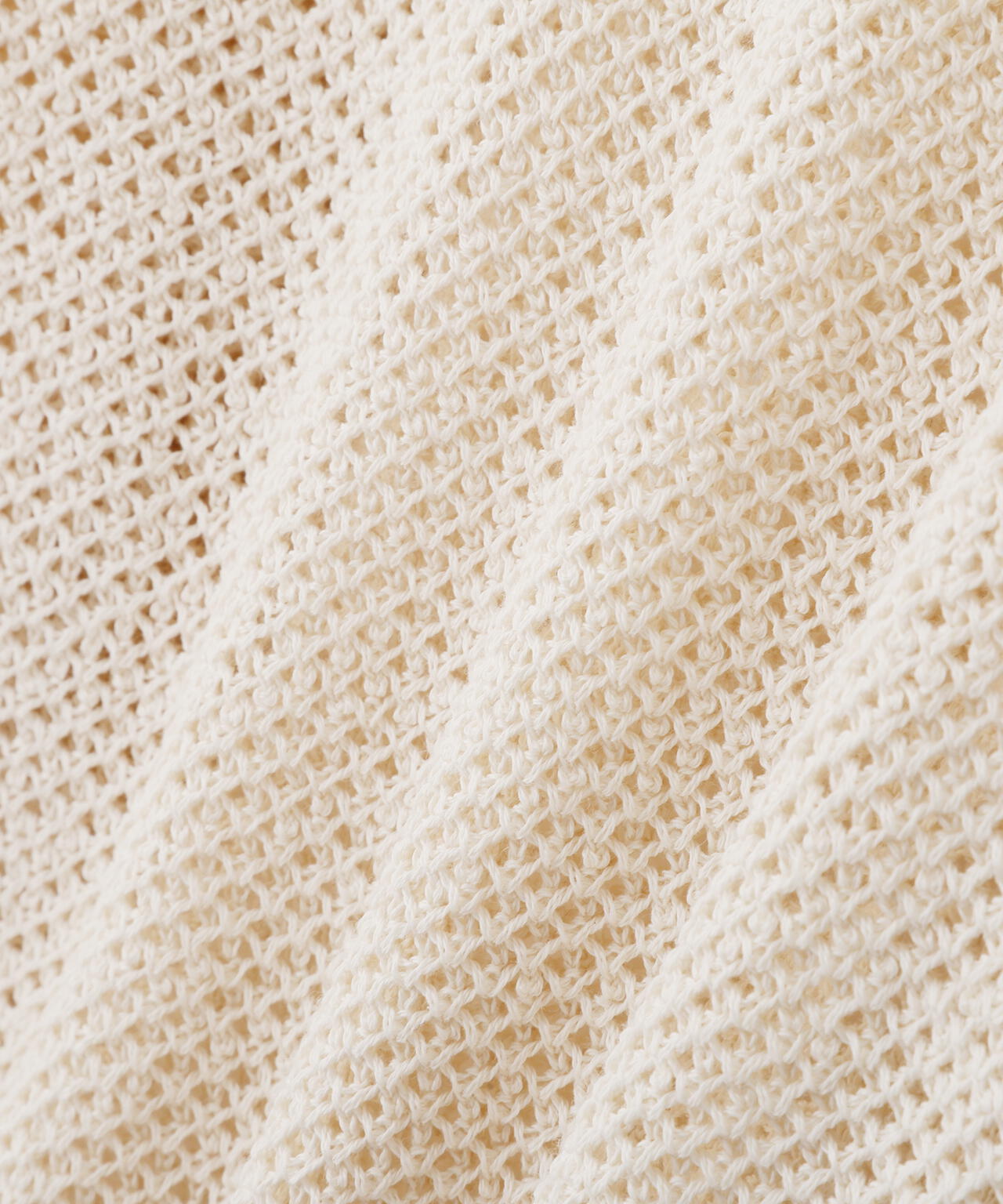 メッシュ柄ニットジレ