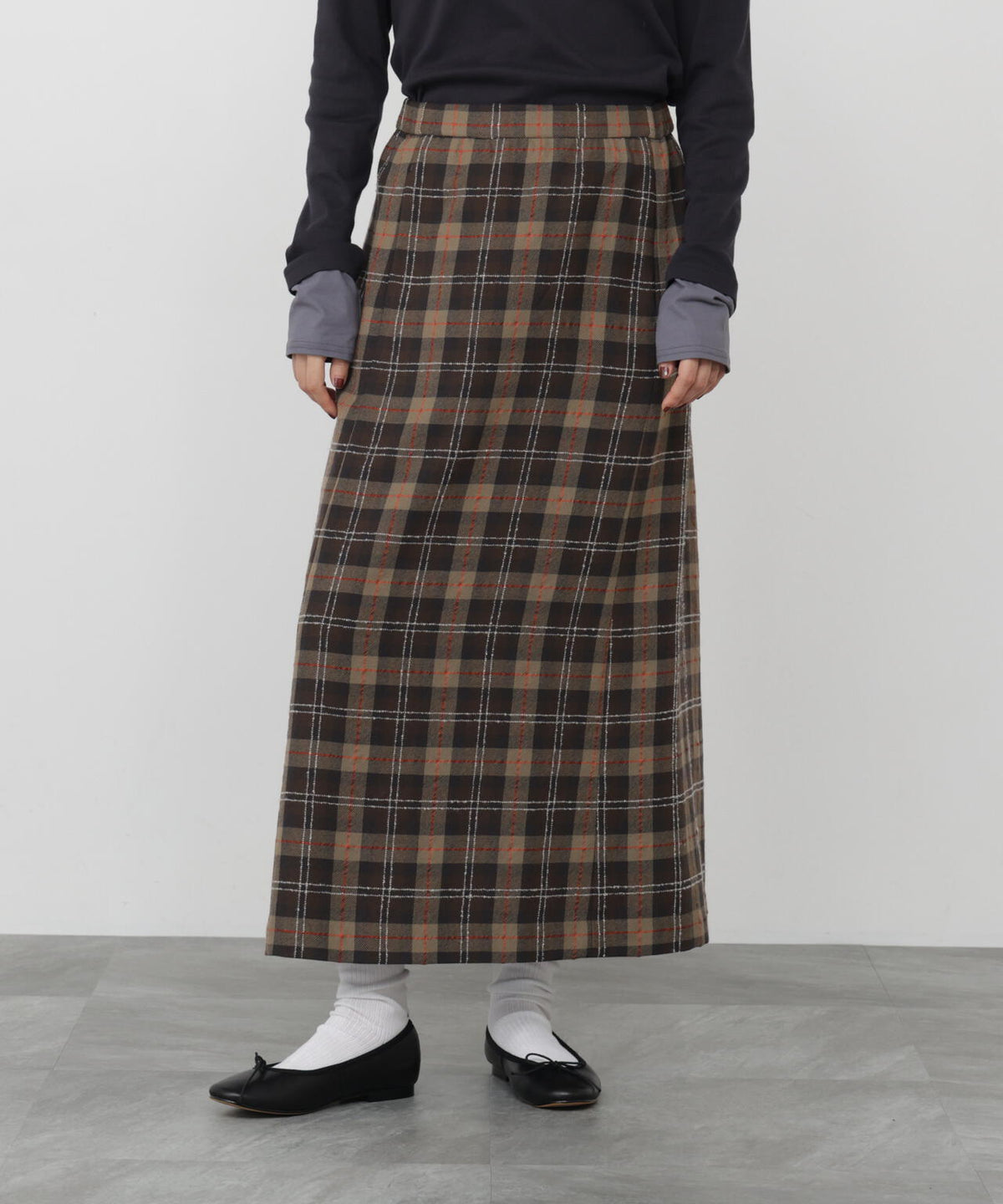 リファインチェックスカート