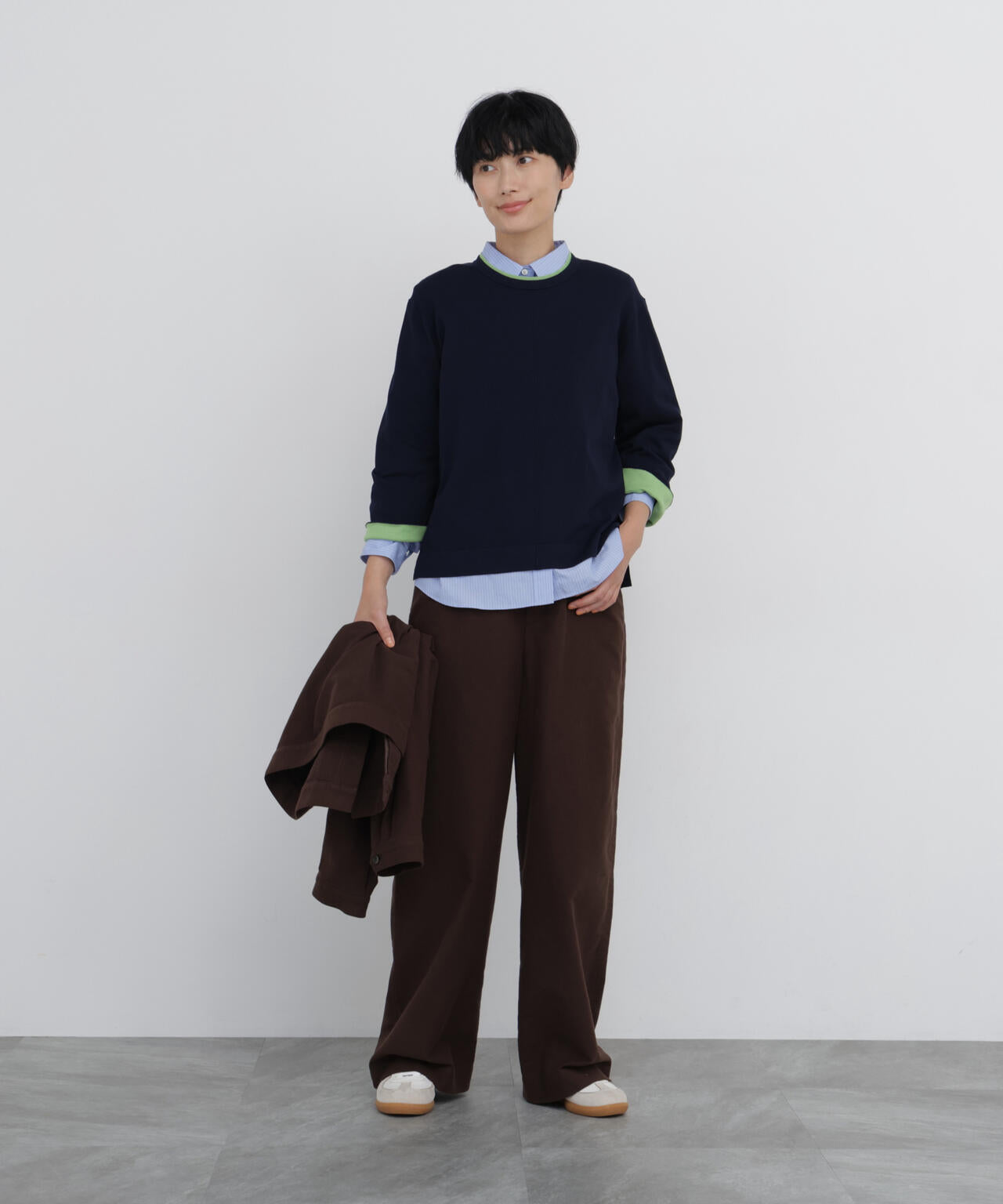 ストレッチエアリードットコード５ポケットセミワイドパンツ