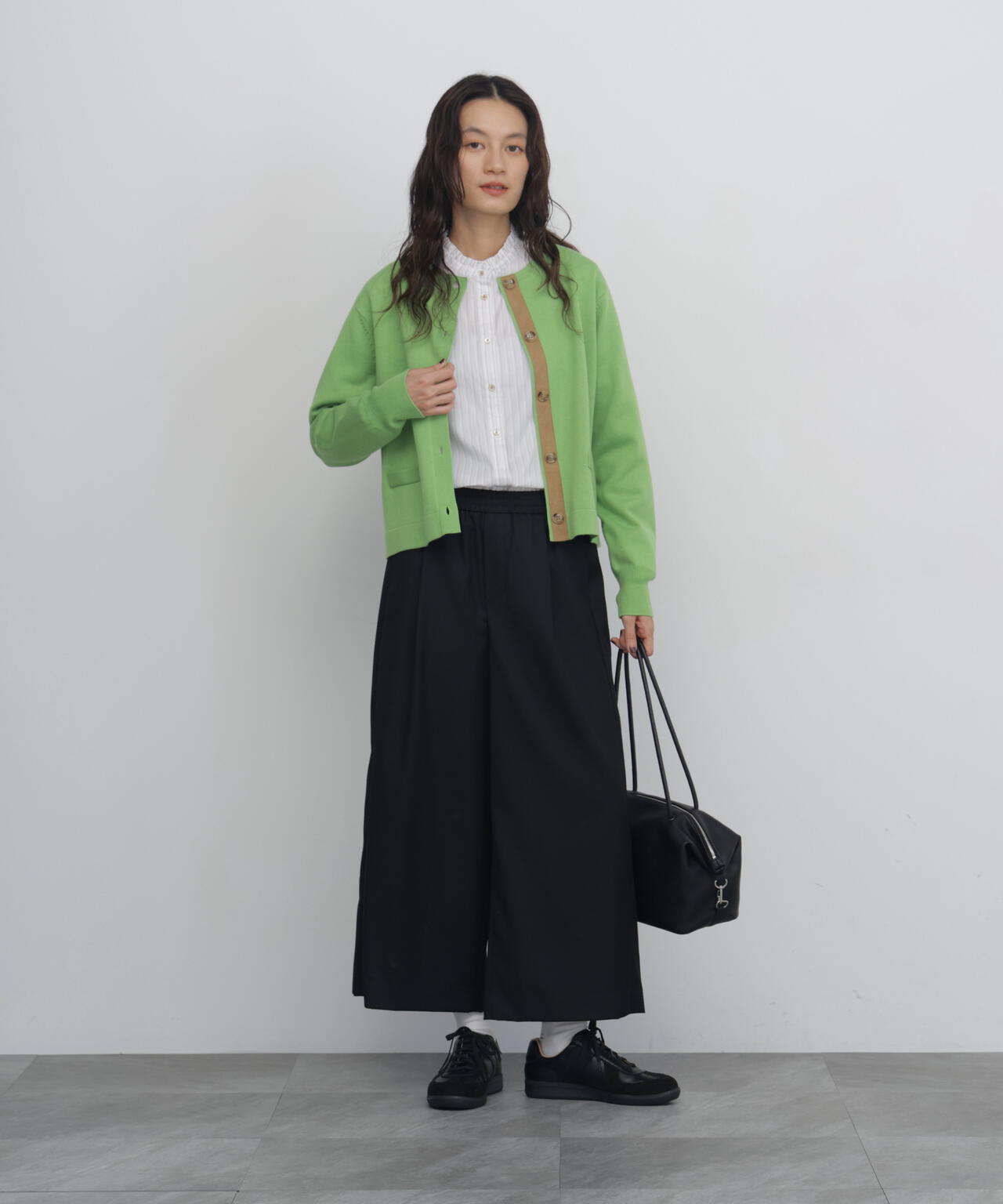 倉科カナさん着用】《Good Price》トラックガウチョパンツ | human