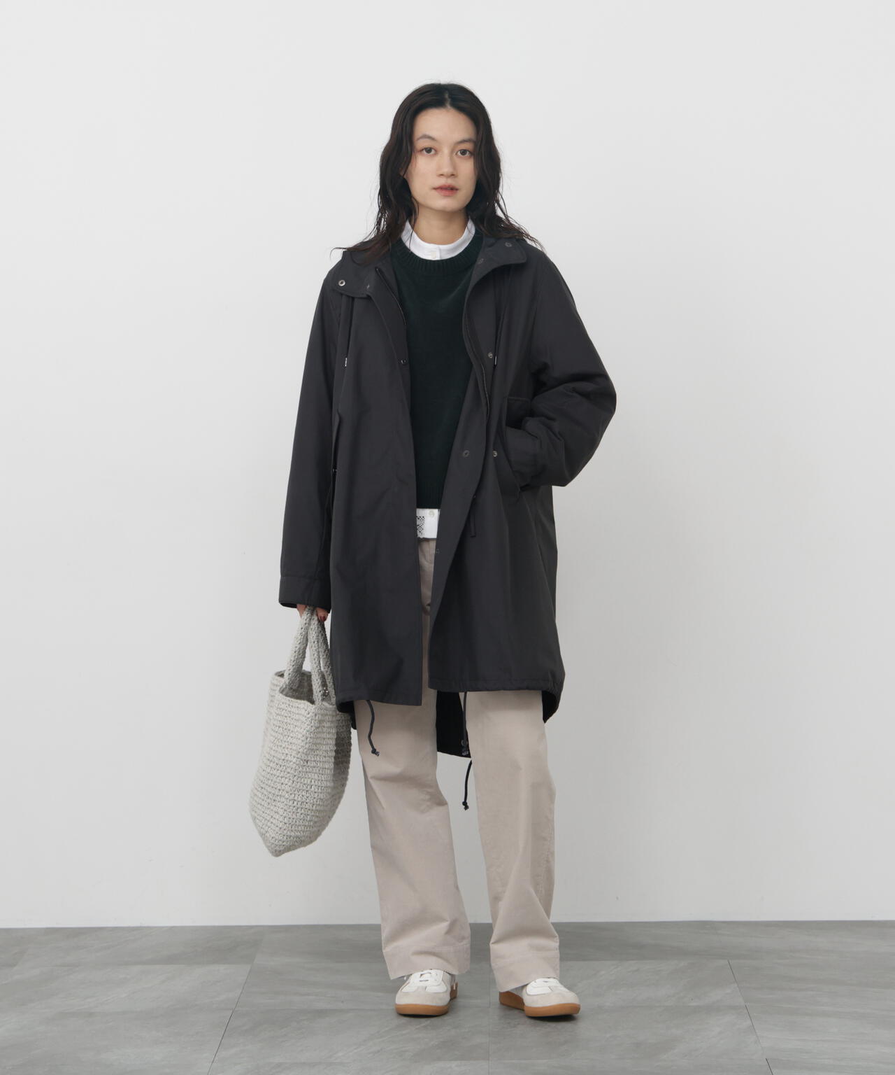 アタッチメント ライナー付きモッズコート黒 ライナー付きモッズコート | human woman（ヒューマンウーマン