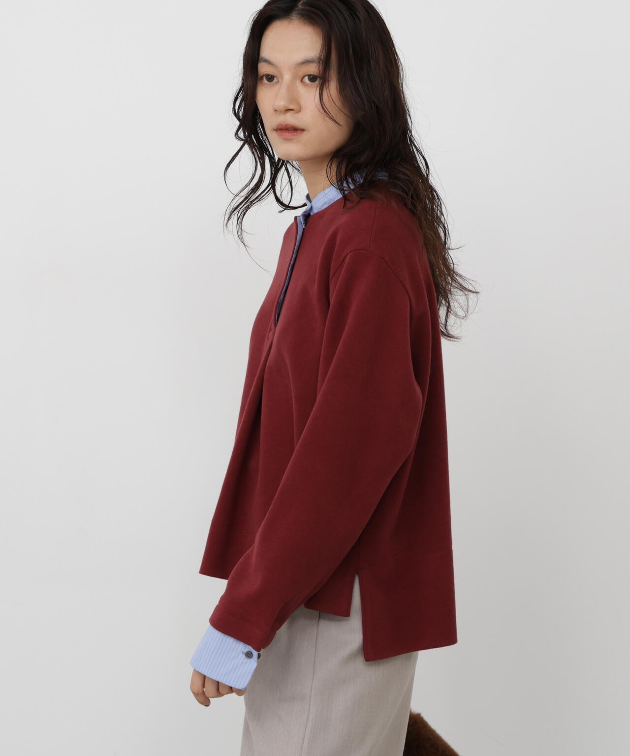 165cm/B:77cm/W:57cm/H:79cm 着用サイズ：M