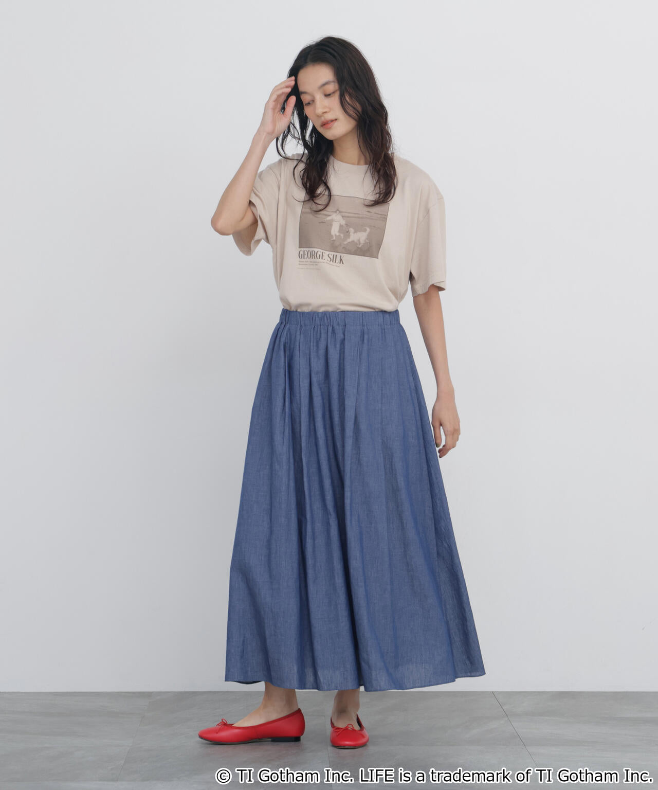 165cm/B:77cm/W:57cm/H:79cm 着用サイズ：M