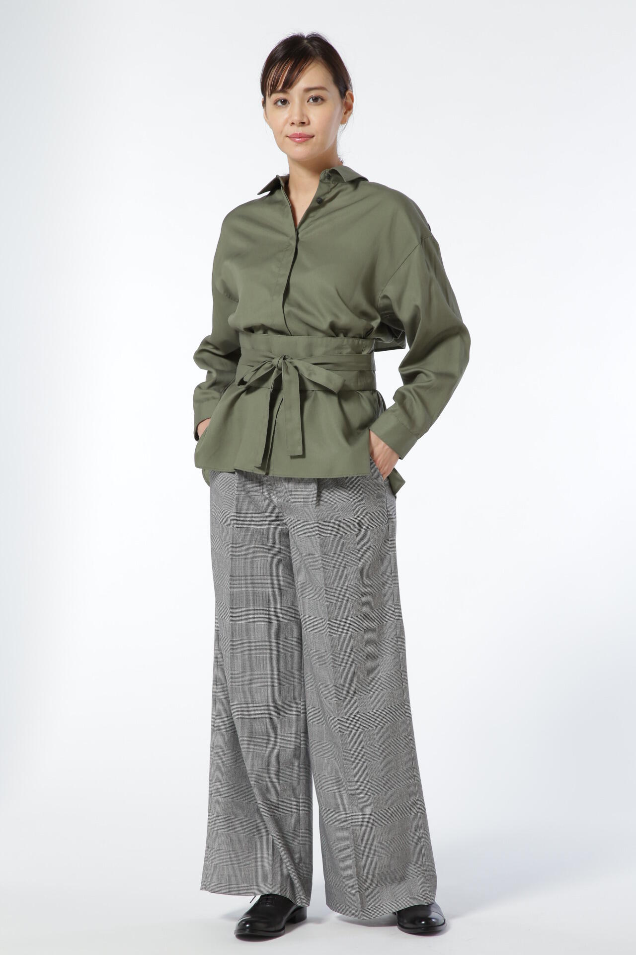 《arrive paris》サッシュベルト付ブラウス