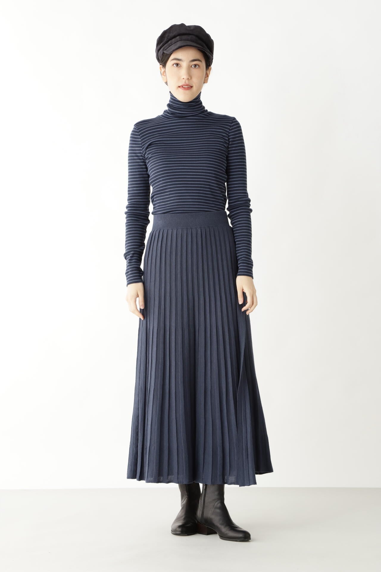 《arrive paris》巻きニットプリーツスカート