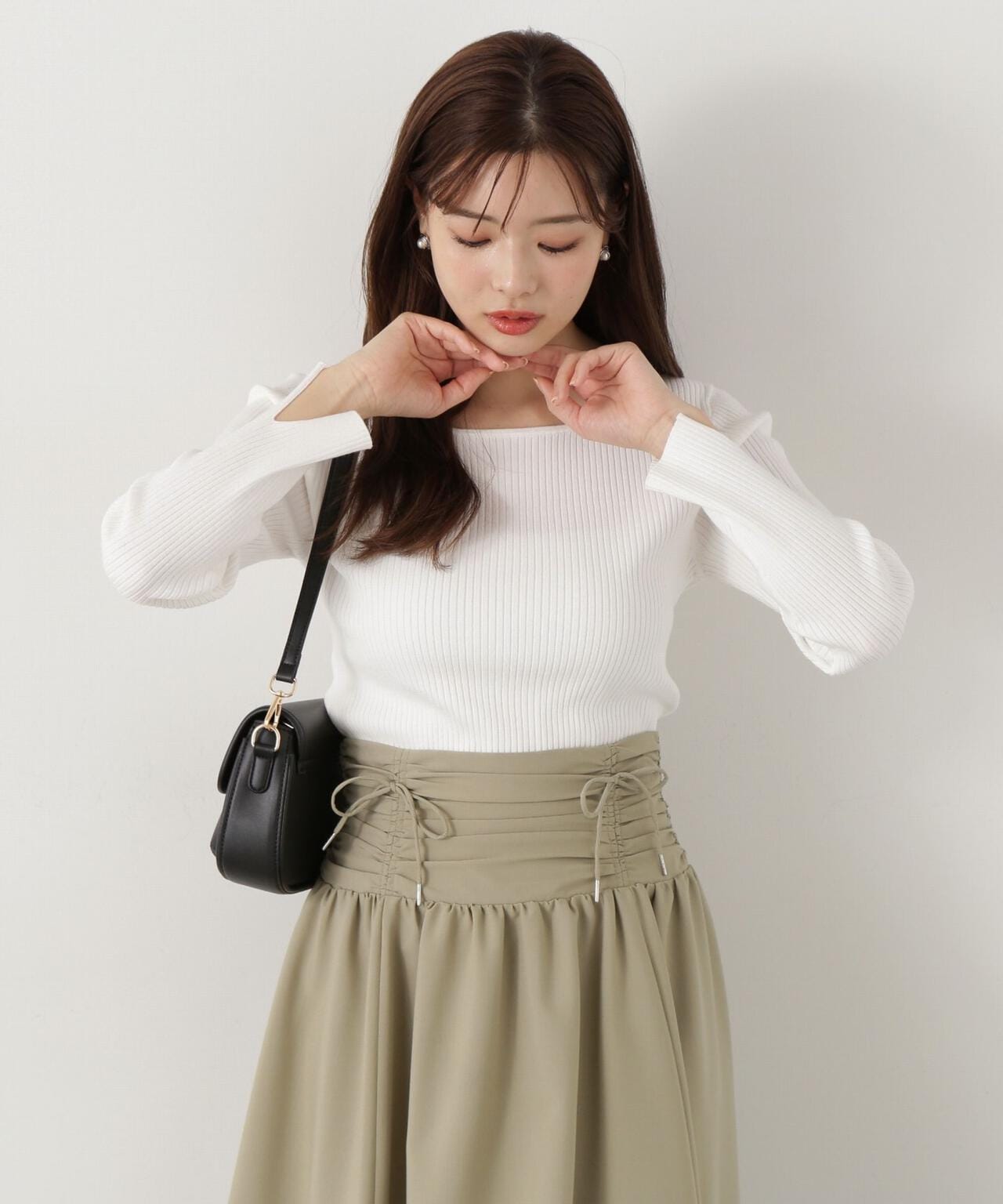 シャーリングリボンスカート | PROPORTION BODY DRESSING