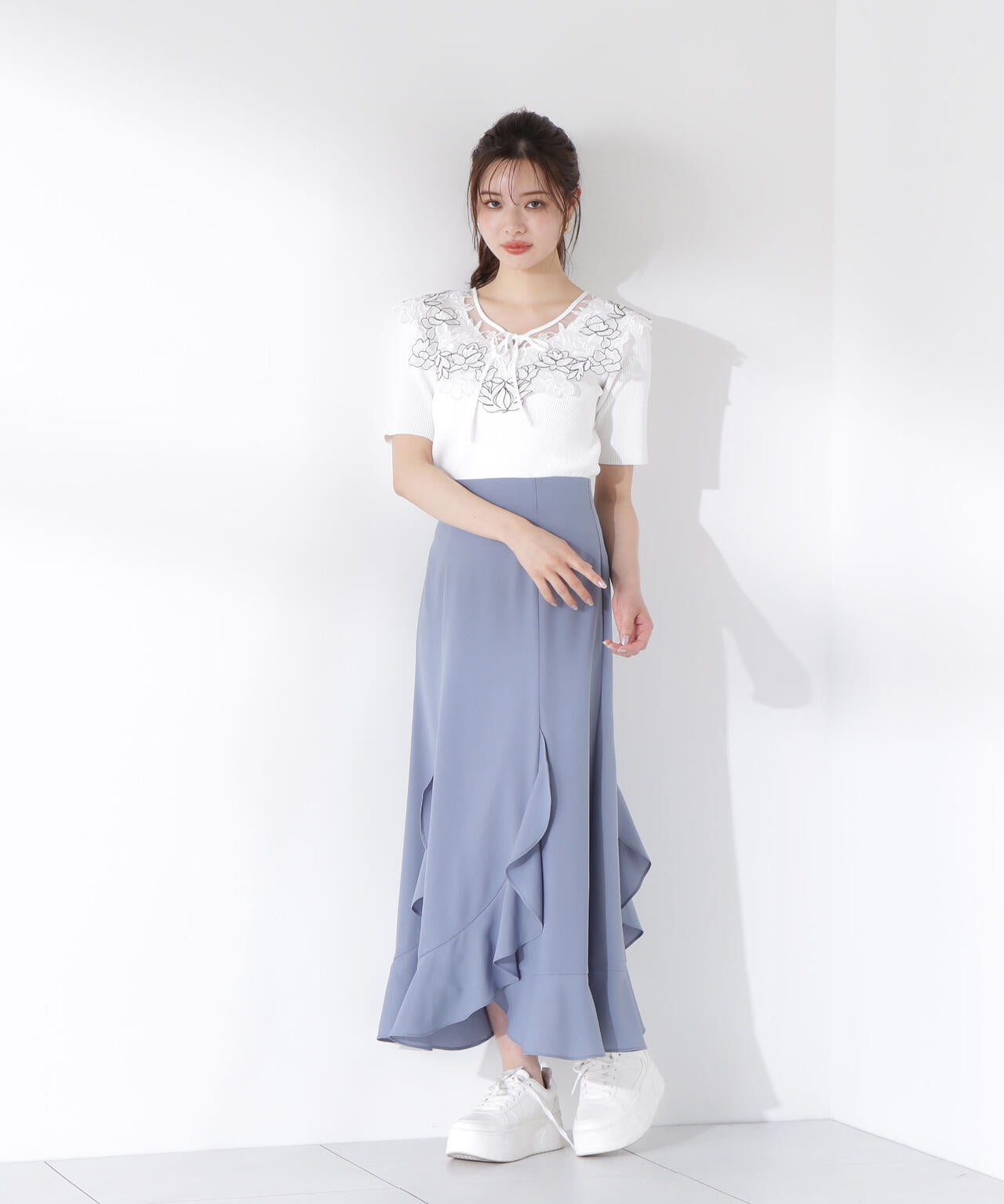 ラッフルマーメイドスカート