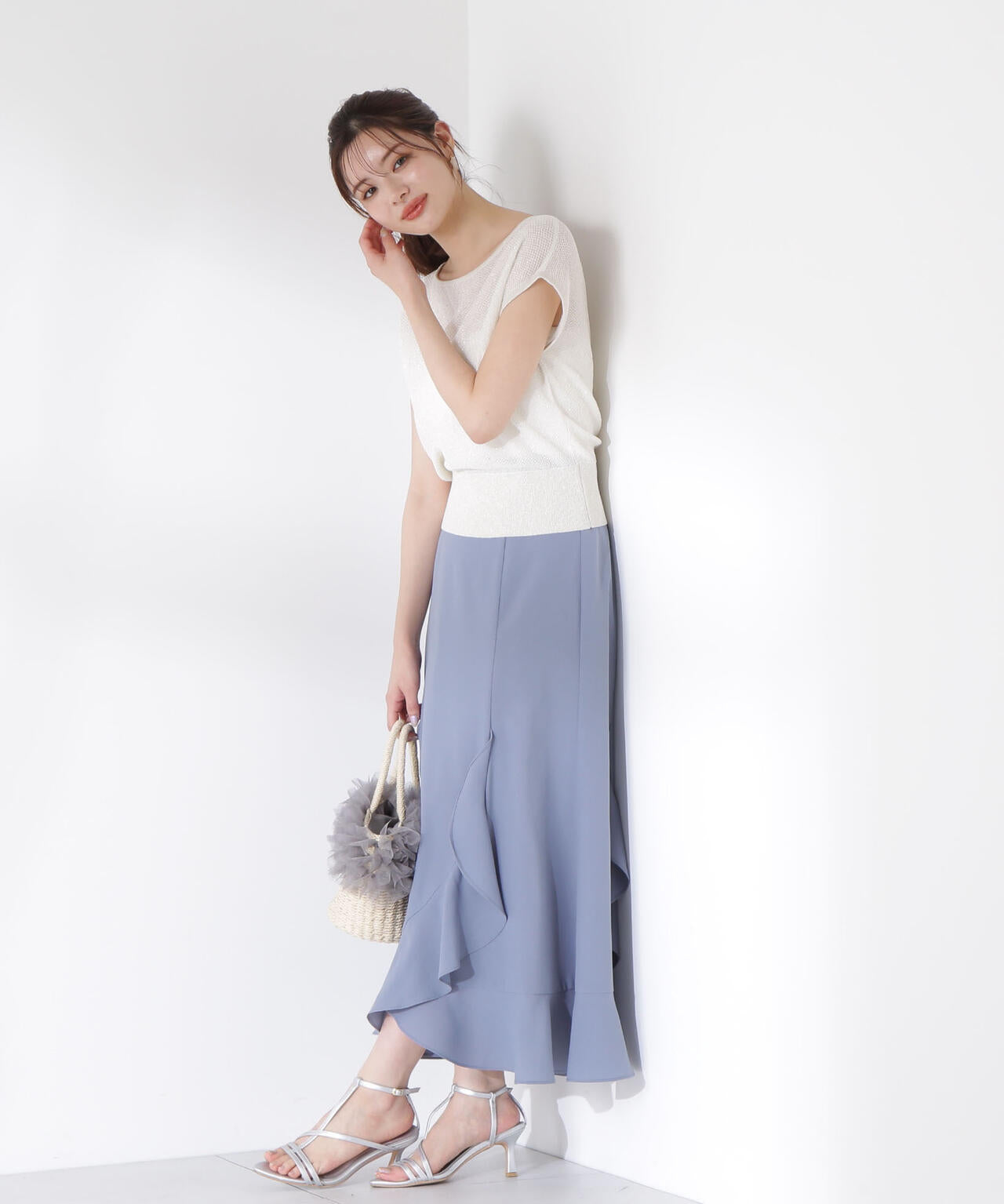 ラッフルマーメイドスカート