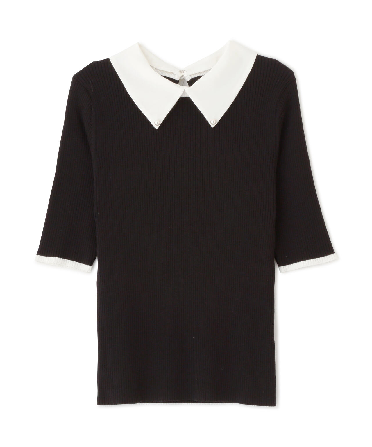 2way襟付き半袖リブニット | PROPORTION BODY DRESSING