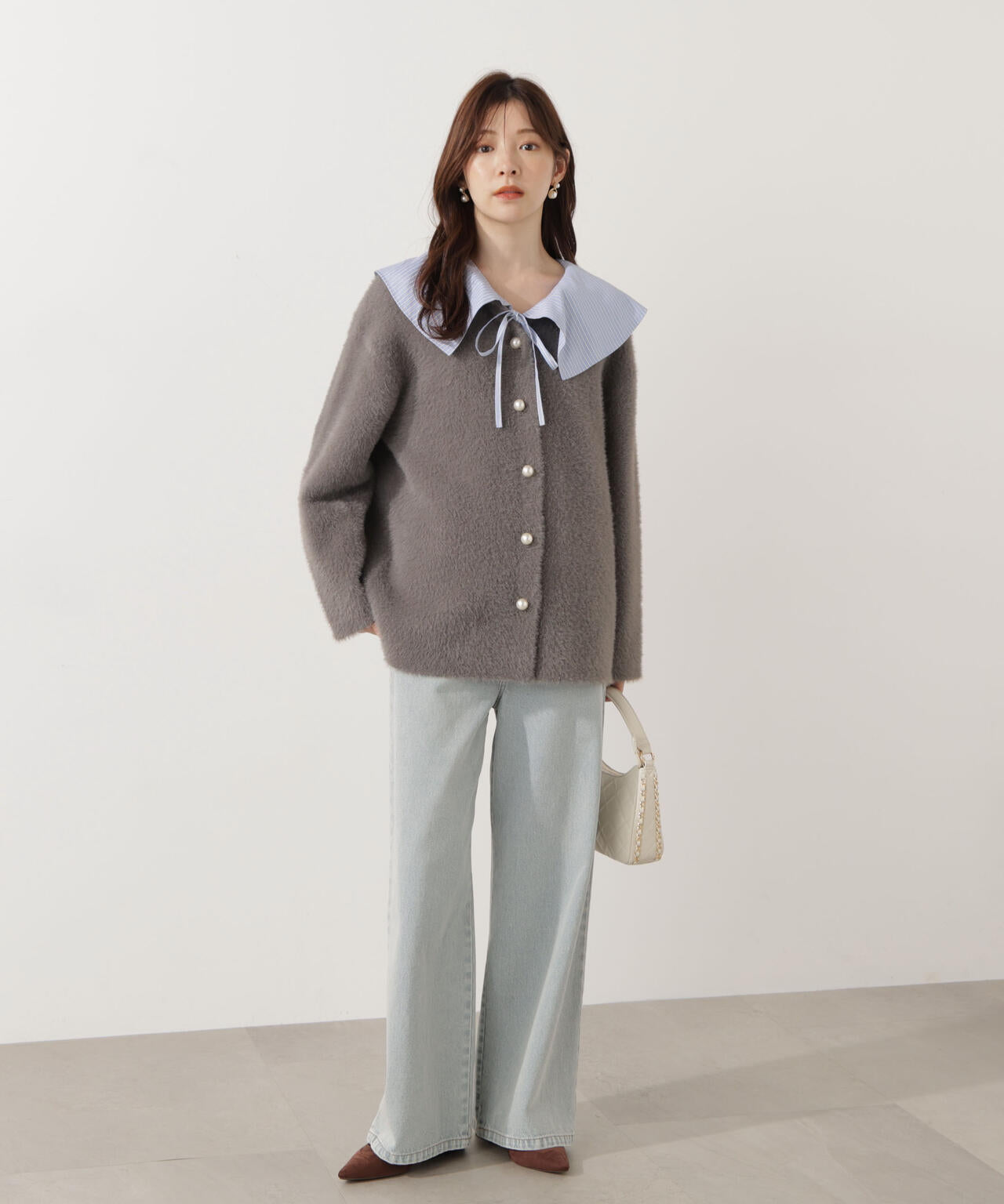 青島心さん着用】ビッグカラーブラウス | PROPORTION BODY DRESSING