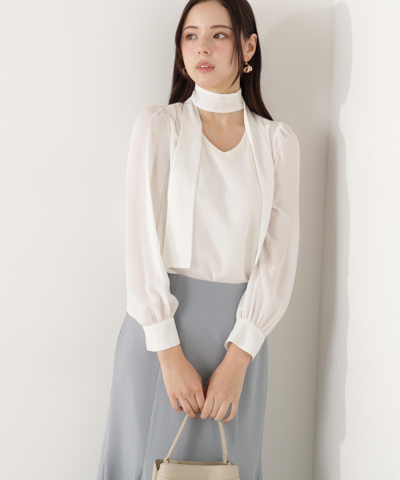 ウォッシャブル＞2wayリボンタック付きブラウス | PROPORTION BODY