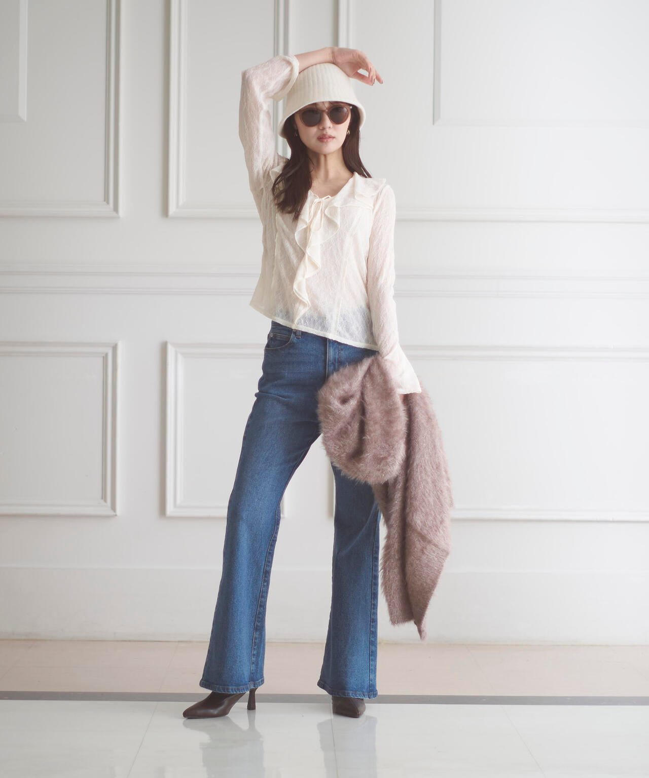 ウォッシャブル＞ラッフルレースブラウス | PROPORTION BODY DRESSING