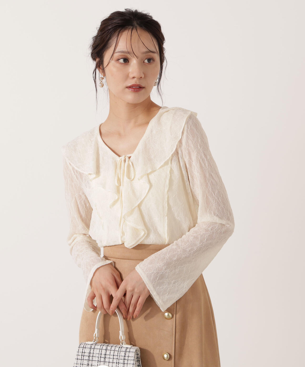 [プロポーションボディドレッシング] ブラウス ラッフルバックデザインブラウス レディース 121-3210600 ピンク ラッフルバックデザインブラウス／プロポーション ボディ