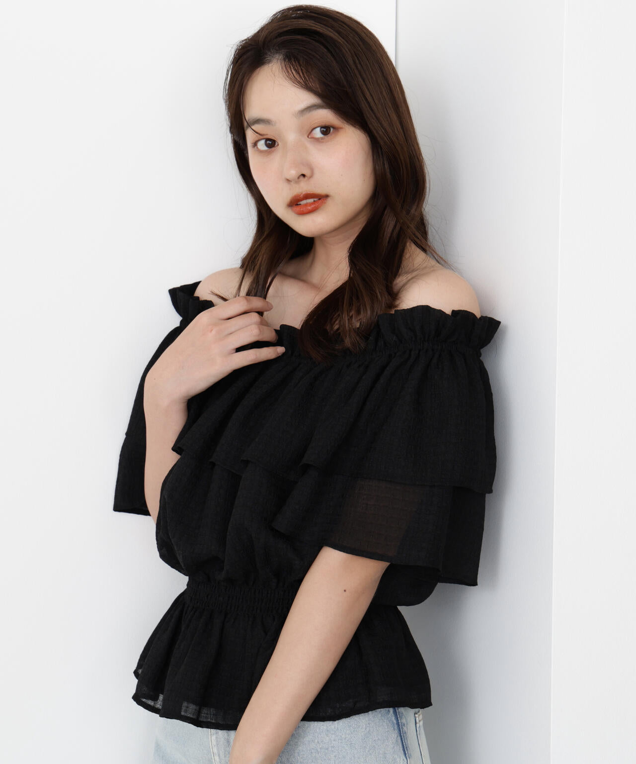 ウォッシャブル＞2wayギャザーペプラムブラウス | PROPORTION BODY