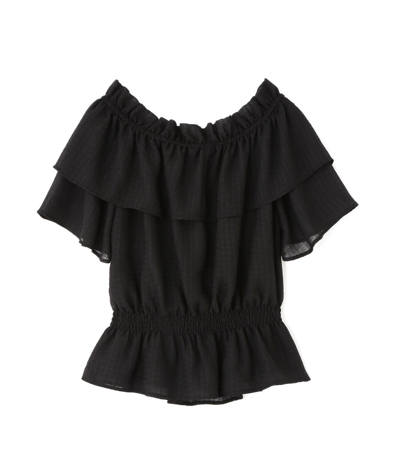 ＜ウォッシャブル＞2wayギャザーペプラムブラウス