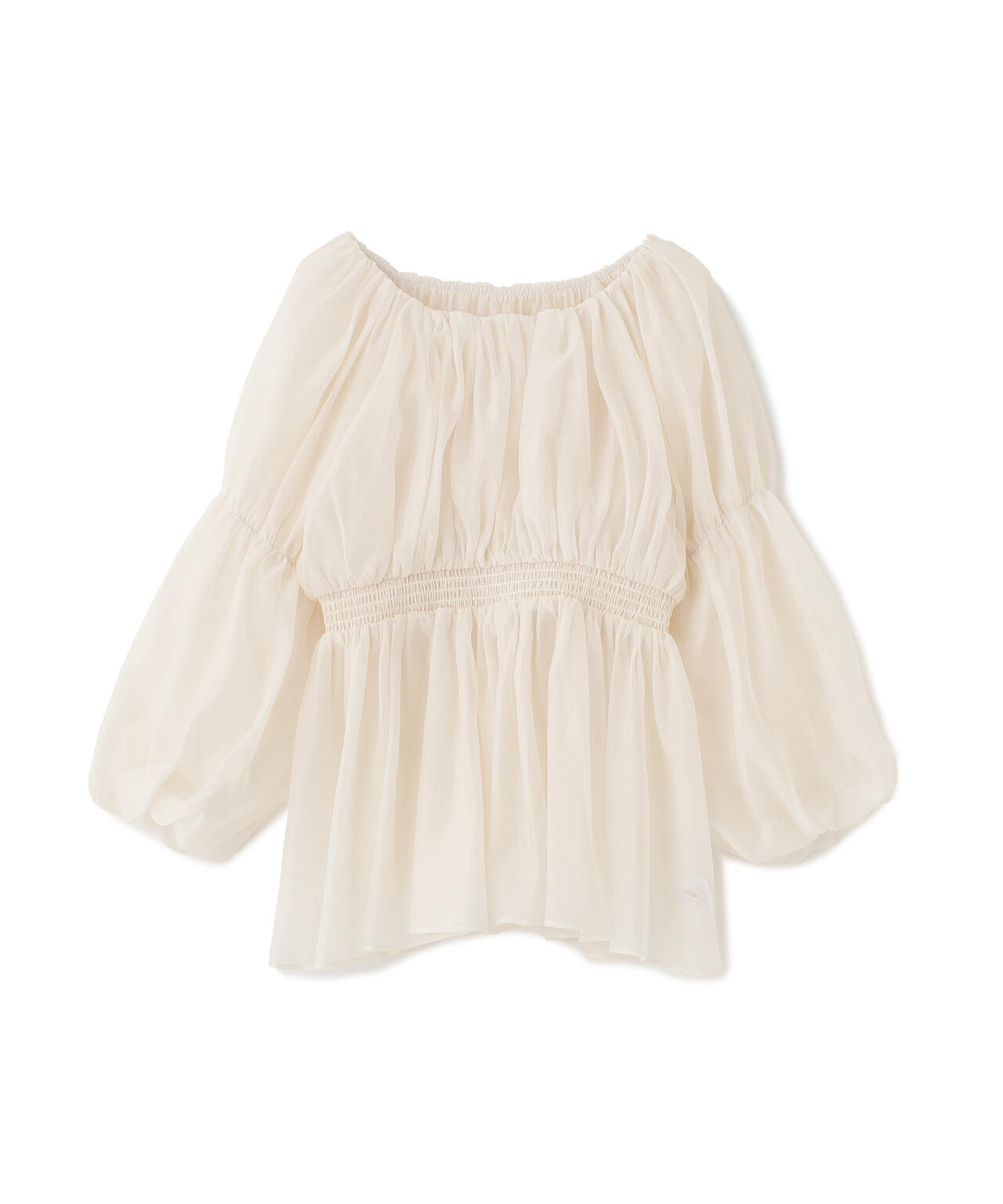 松川星さん着用】＜ウォッシャブル＞バルーンスリーブオフショル