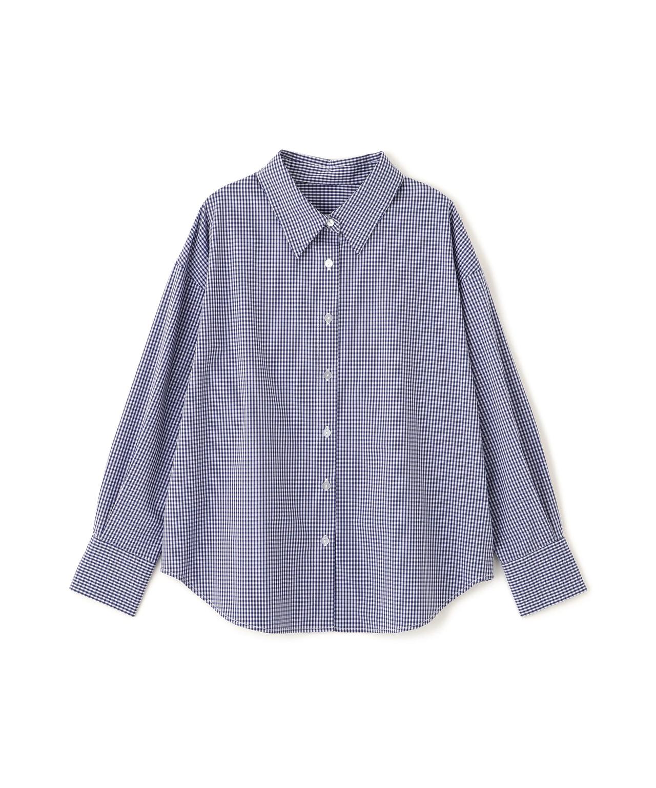 【青島心さん着用】＜ウォッシャブル＞ベーシックシャツ【ネイビーチェック：WEB限定】