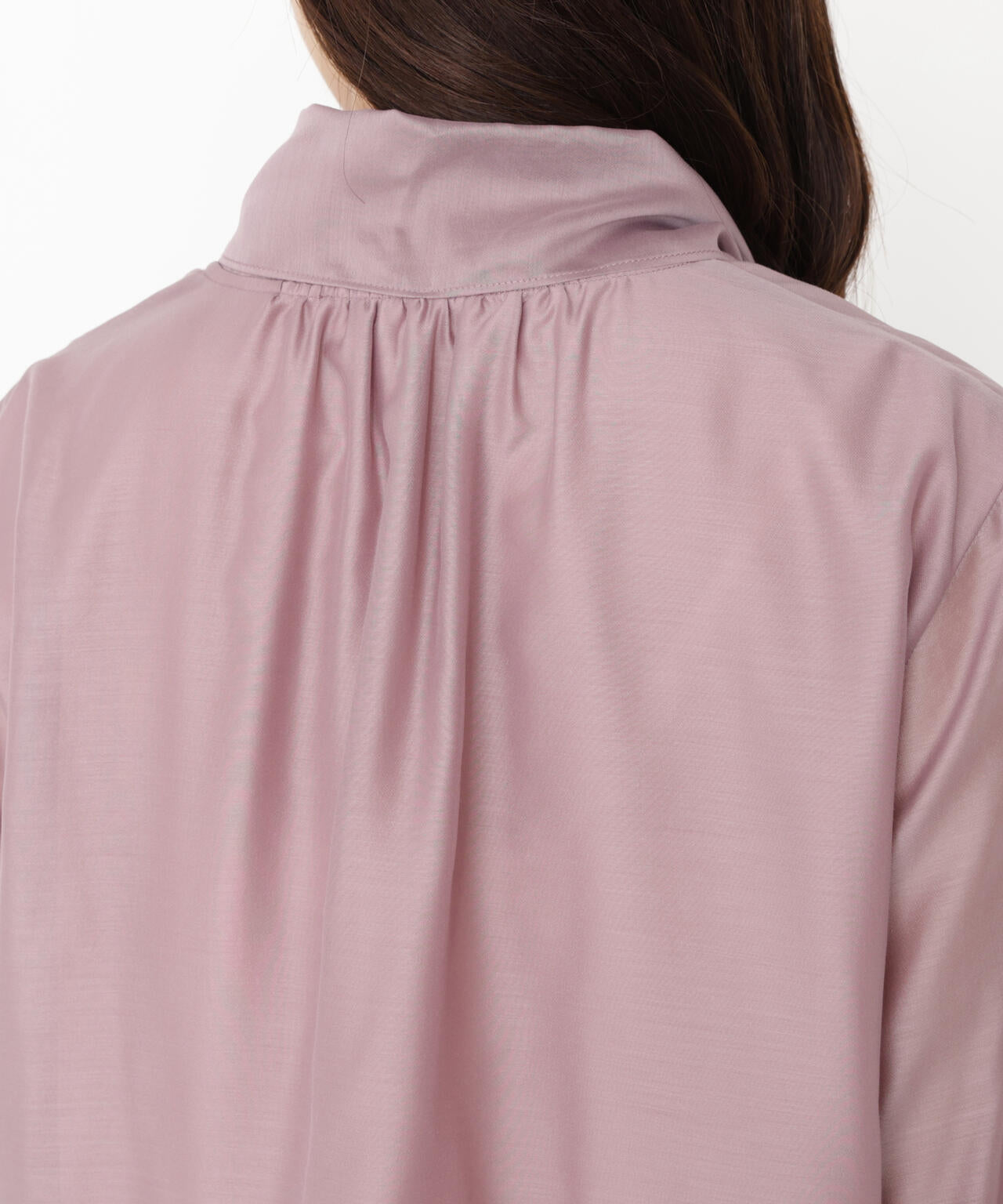 【松川星さん着用】＜ウォッシャブル＞シアーボウタイブラウス