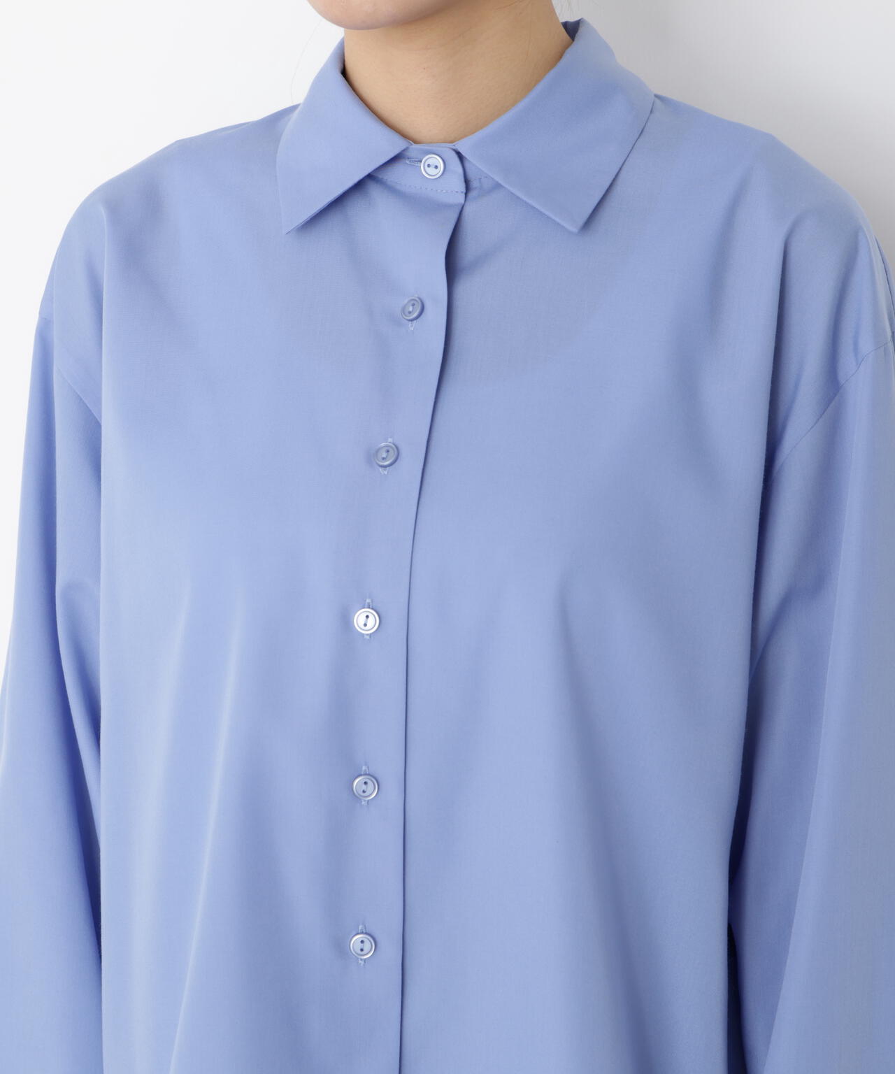 【松川星さん着用】＜ウォッシャブル＞バックリボンシャツ