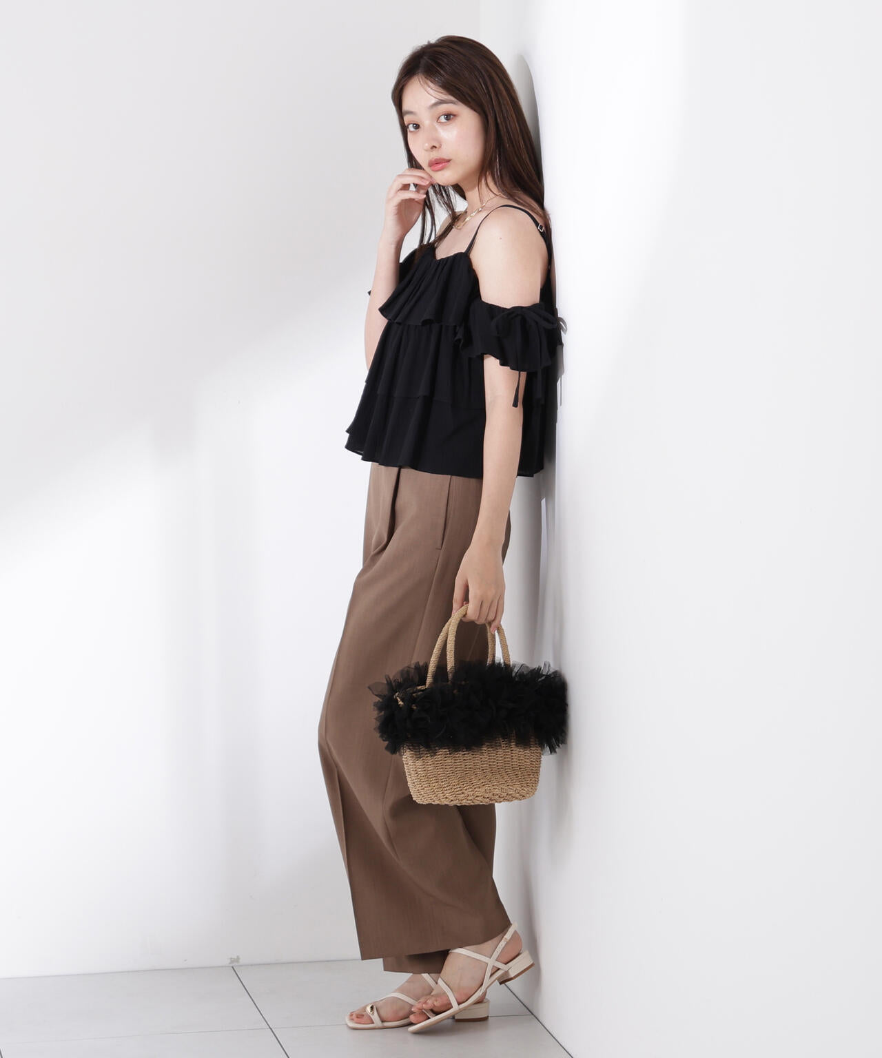 《EDIT COLOGNE》ティアードキャミブラウス