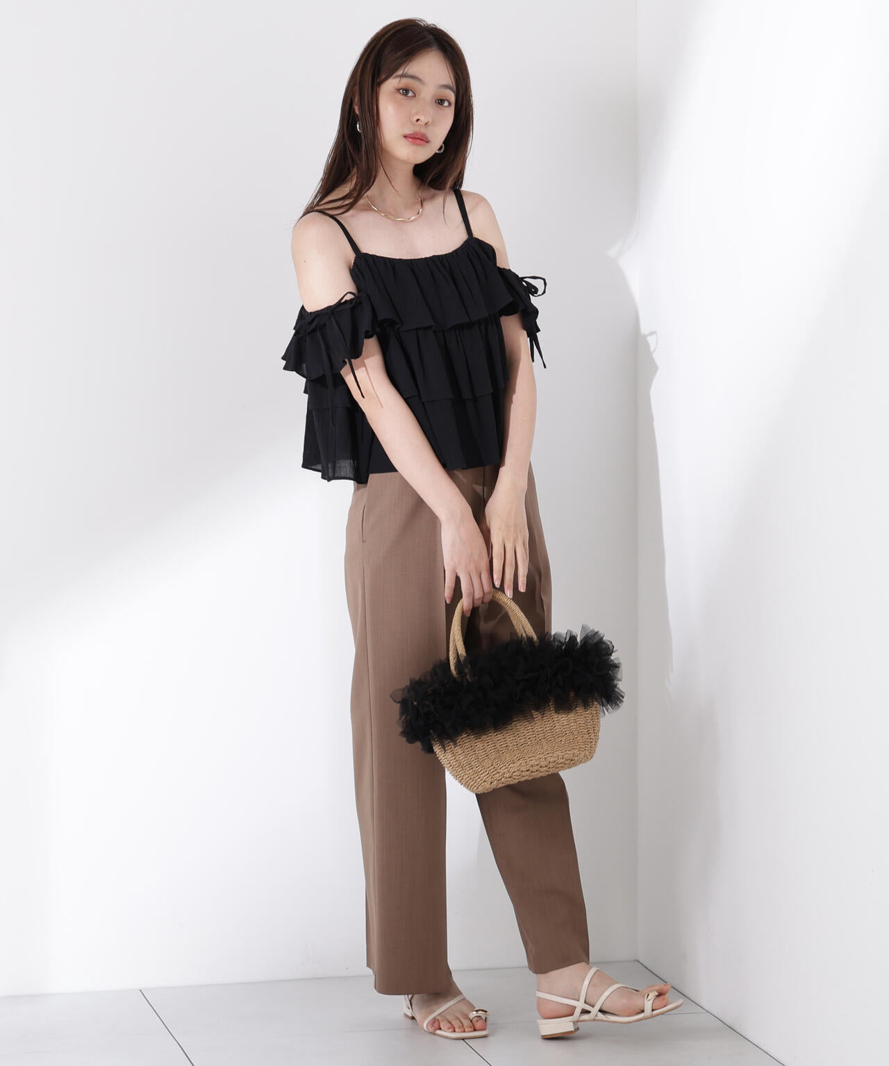 《EDIT COLOGNE》ティアードキャミブラウス