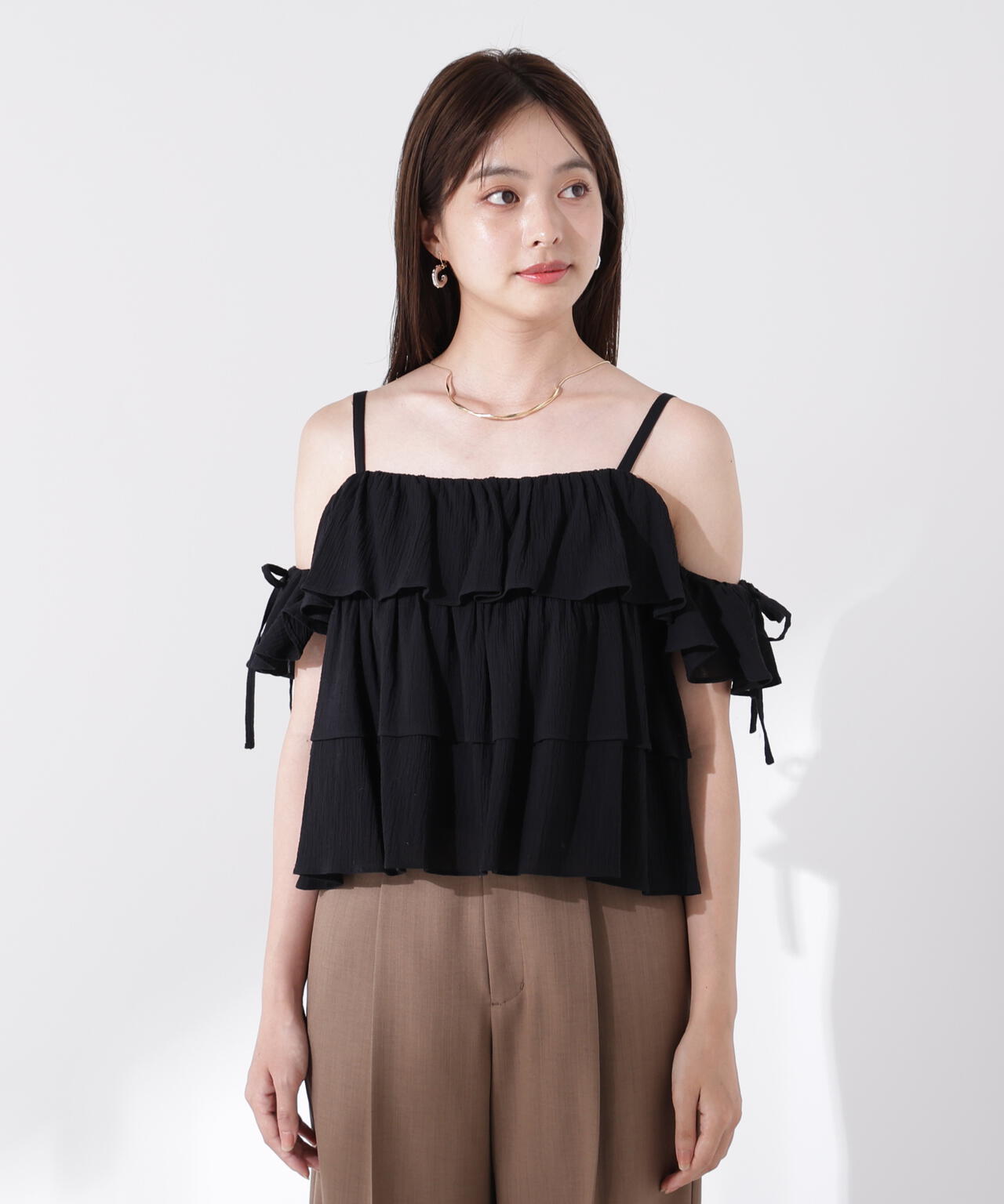 《EDIT COLOGNE》ティアードキャミブラウス