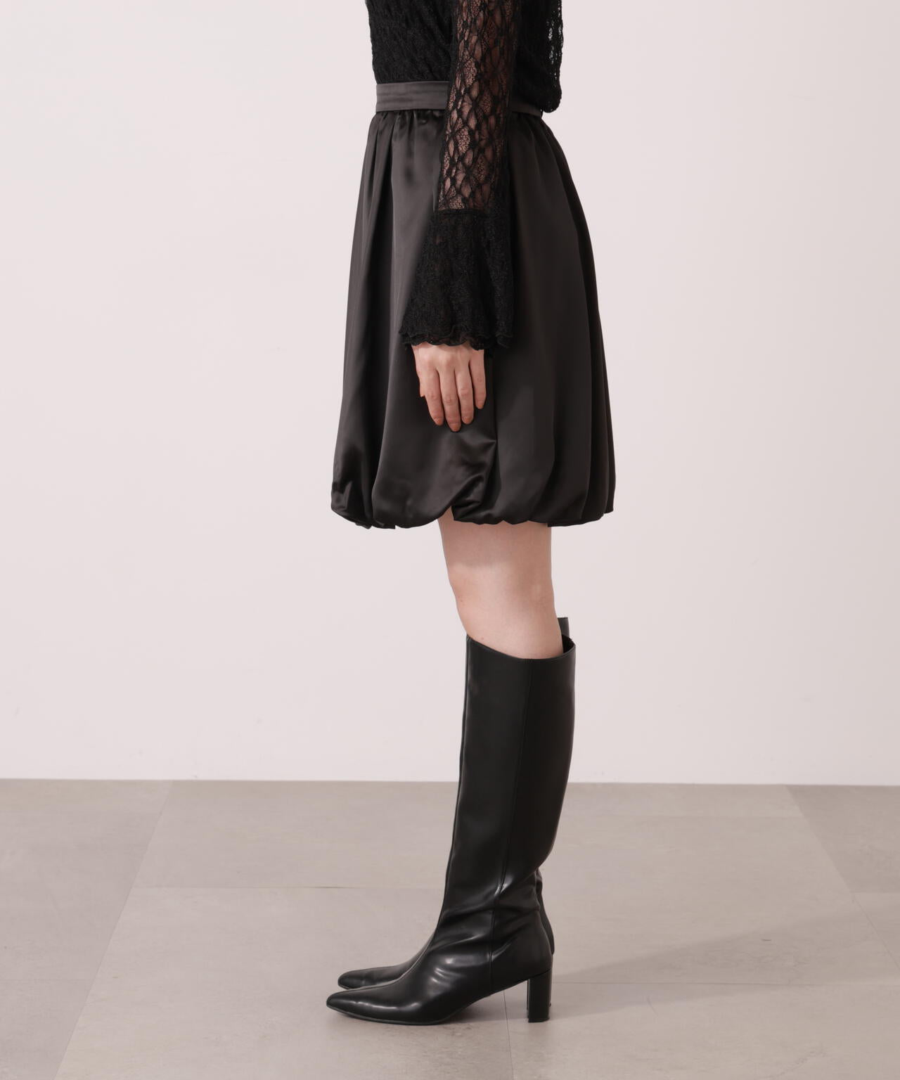 【青島心さん着用】＜ウォッシャブル＞バルーンミニスカート