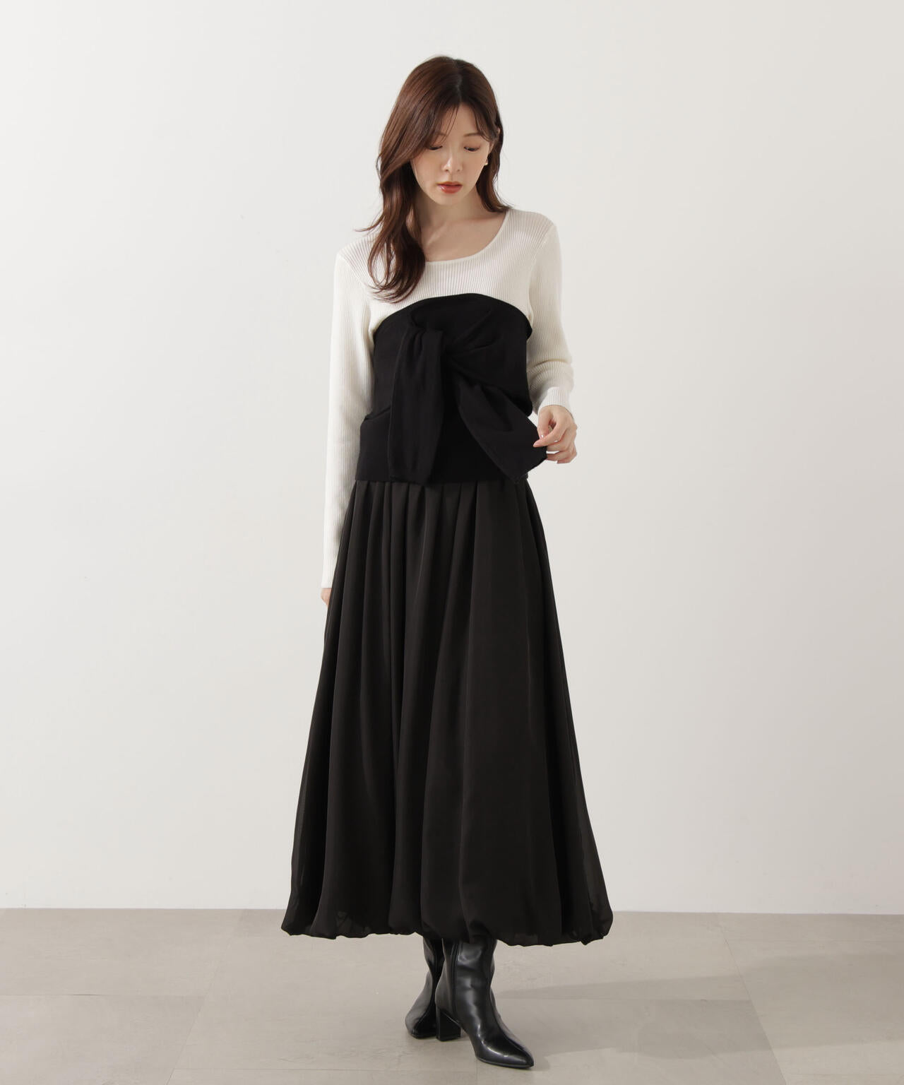 ＜ウォッシャブル＞バルーンスカート