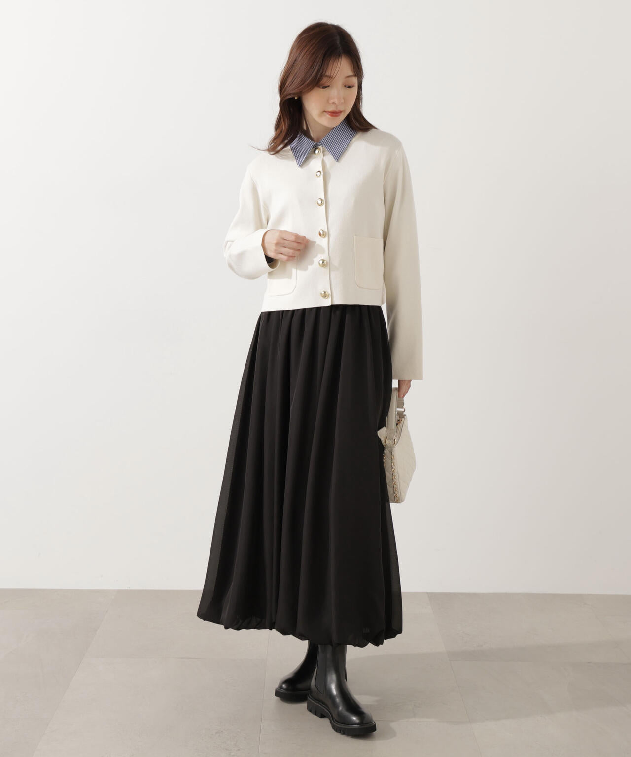 ＜ウォッシャブル＞バルーンスカート