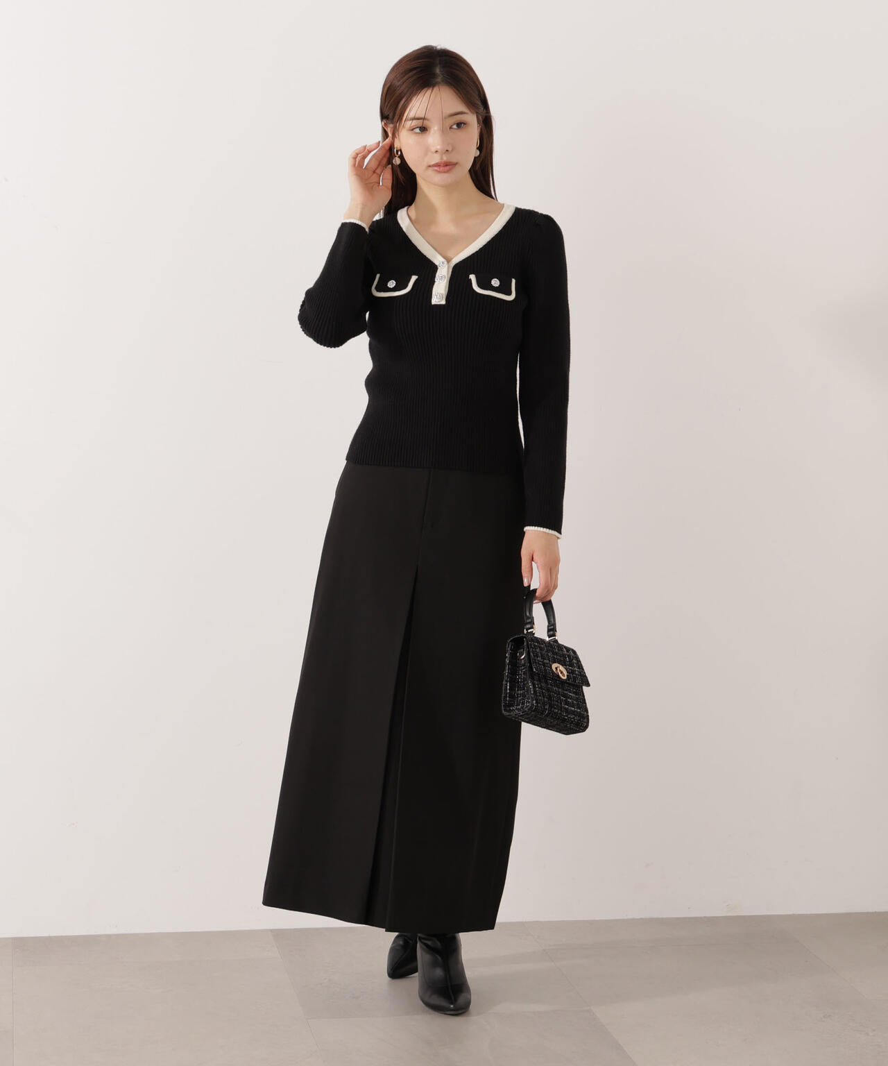 ウォッシャブル＞フロントタックナロースカート | PROPORTION BODY