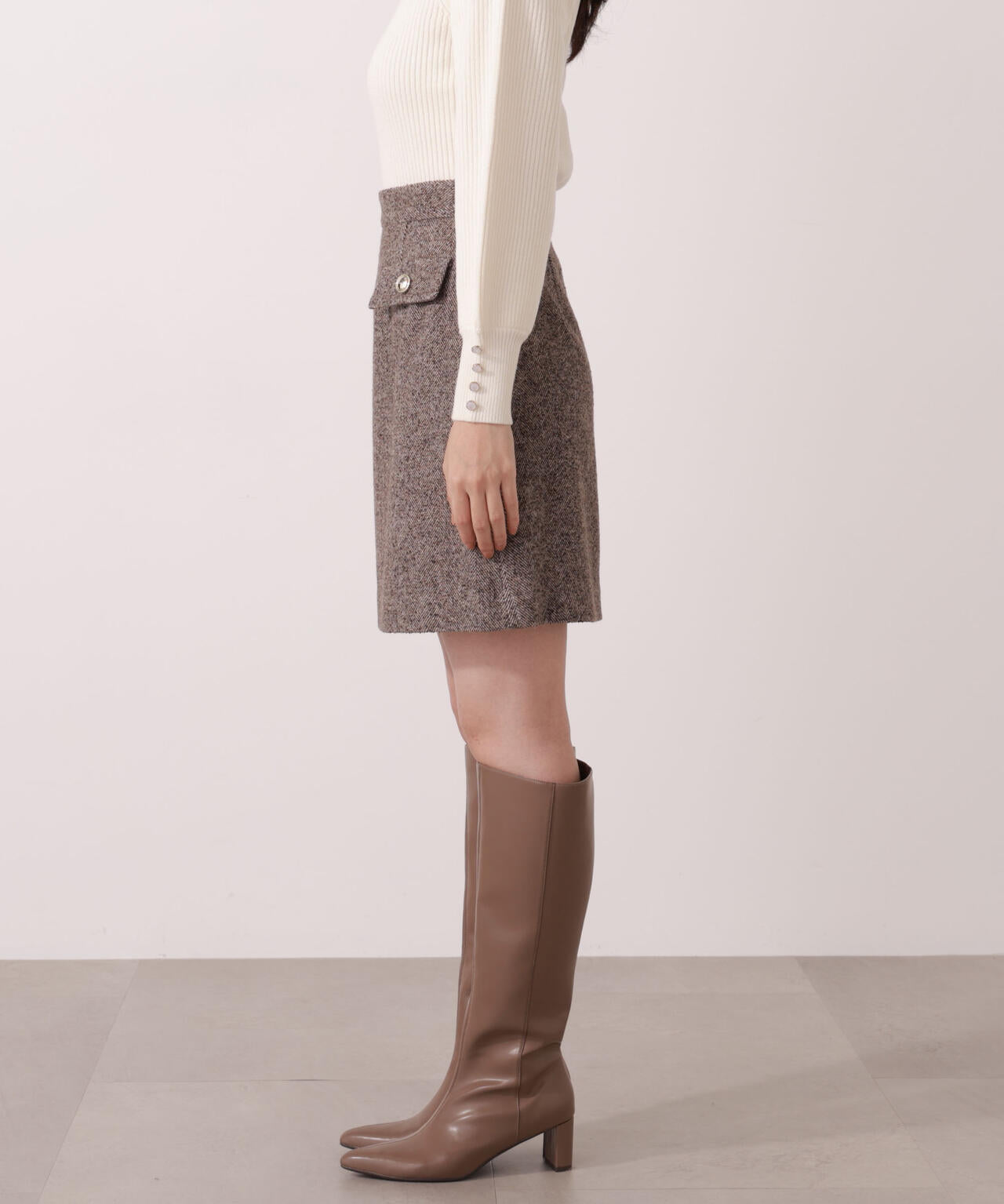 【青島心さん着用】ツイードミニスカート