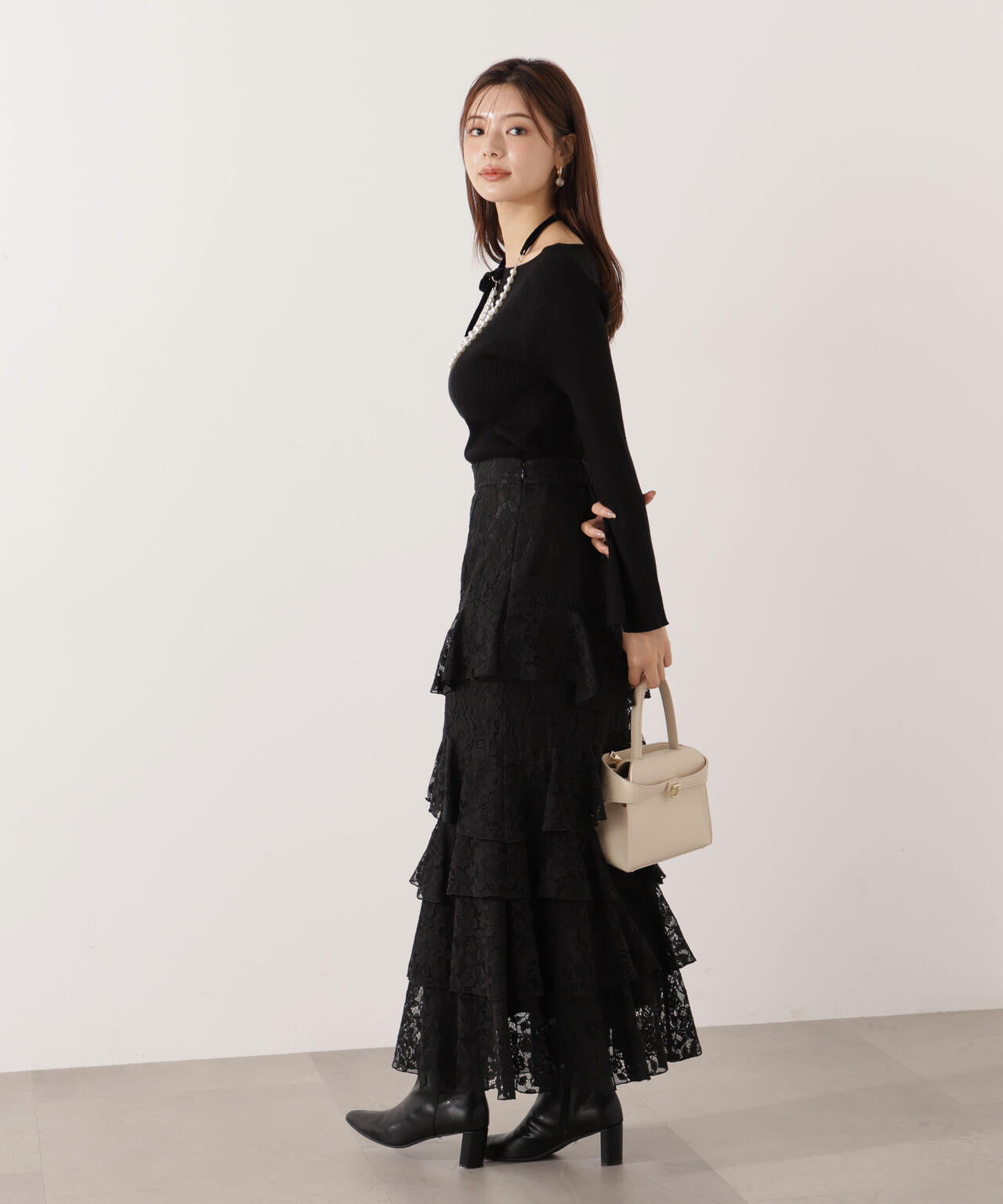 ランダムティアードレーススカート | PROPORTION BODY DRESSING