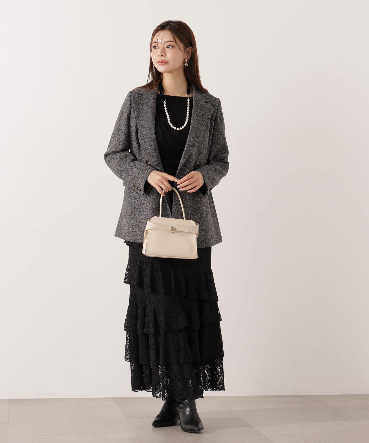 ランダムティアードレーススカート | PROPORTION BODY DRESSING