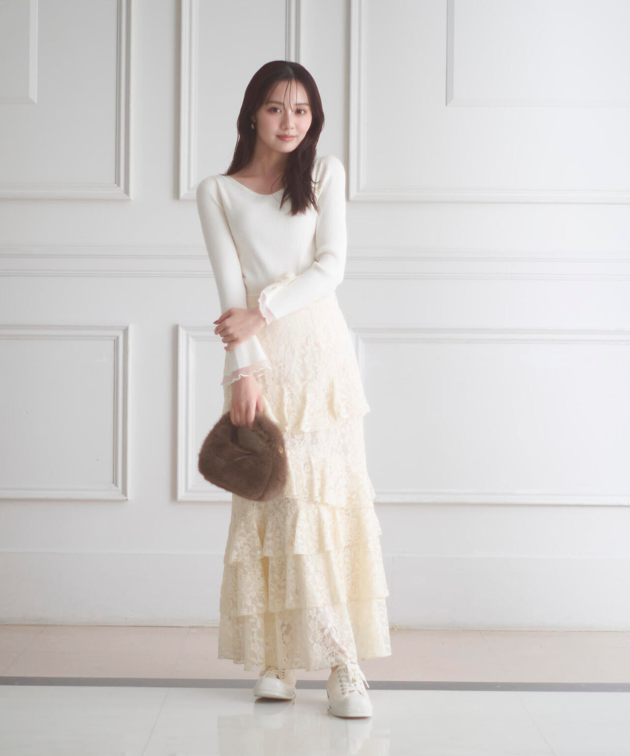 ランダムティアードレーススカート | PROPORTION BODY DRESSING